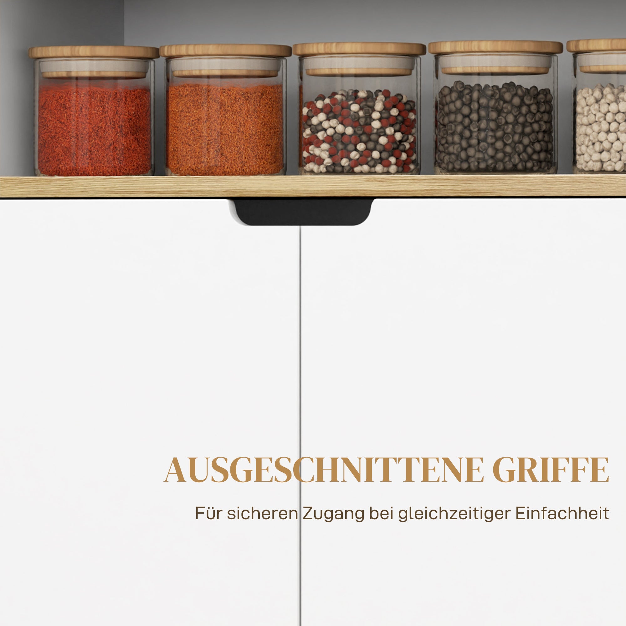 Kitchen Cart Serving Trolley with Cabinet, Sliding and Adjustable Shelves, Kitchen Rack with Worktop, Wheels for Dining Room, 80 x 40 x 82 cm, White