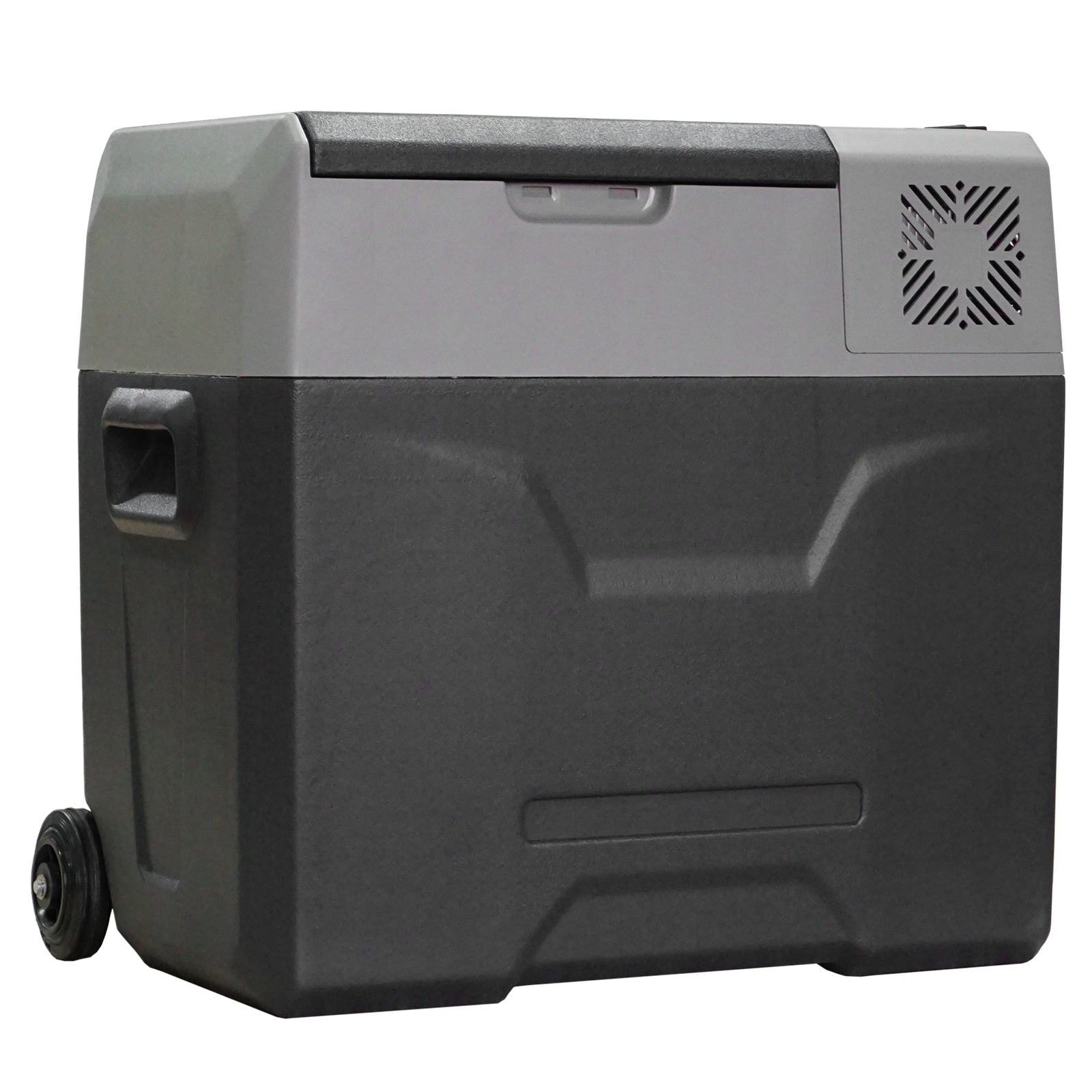 50 Liter Compressor Cooler Electric Cooler up to -20°C Mini Fridge with ECO Mode Connection Cooling Function, Freezer Box 12/230 Volts for Car Truck, Boat, Gray