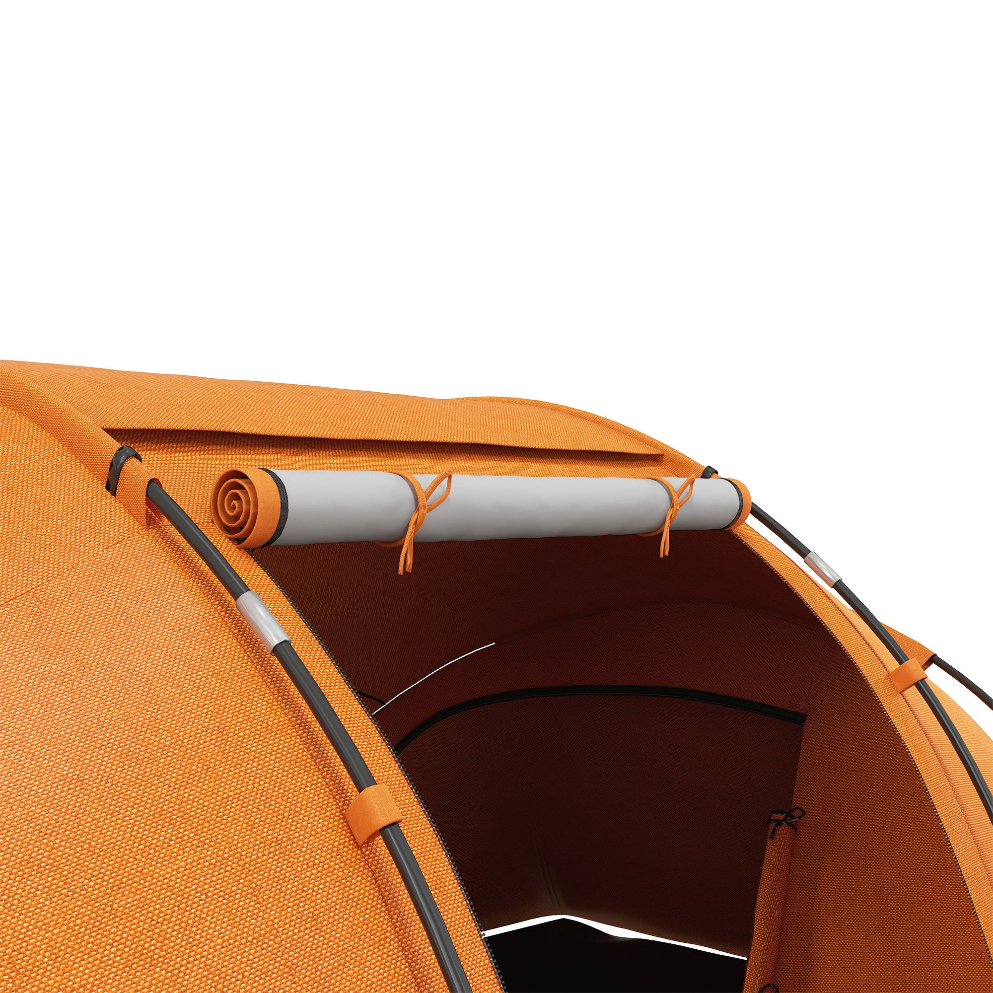 Tunnel Tent for 4–6 People – Waterproof 2000mm Family Camping Tent with Groundsheet and Entrance, Ideal for Travel, Trekking & Garden – Orange