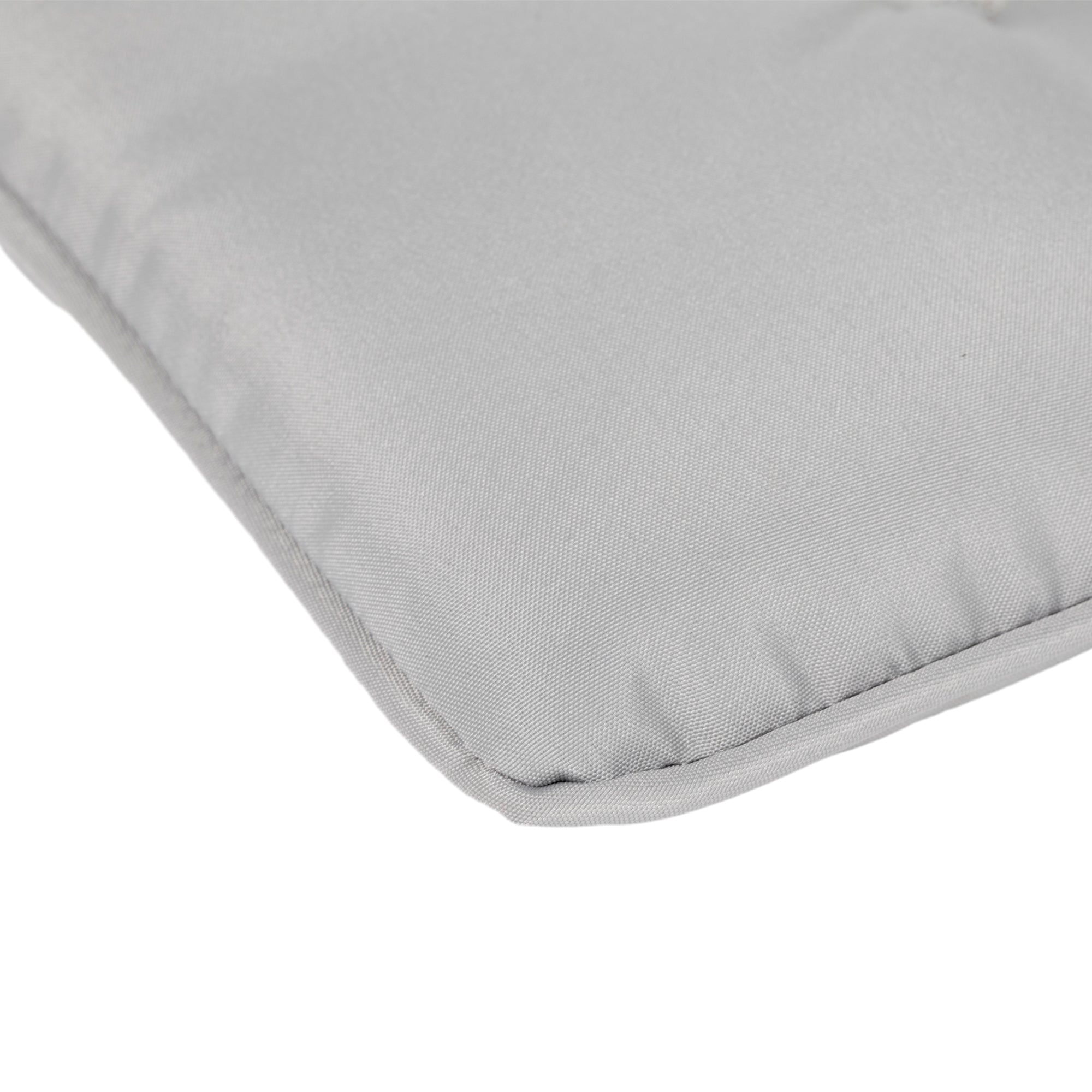 Set of 4 Padded Garden Chair Cushions Outdoor Seat Cushions 4 cm Padding Polyester Fabric 43L x 41W cm Light Grey