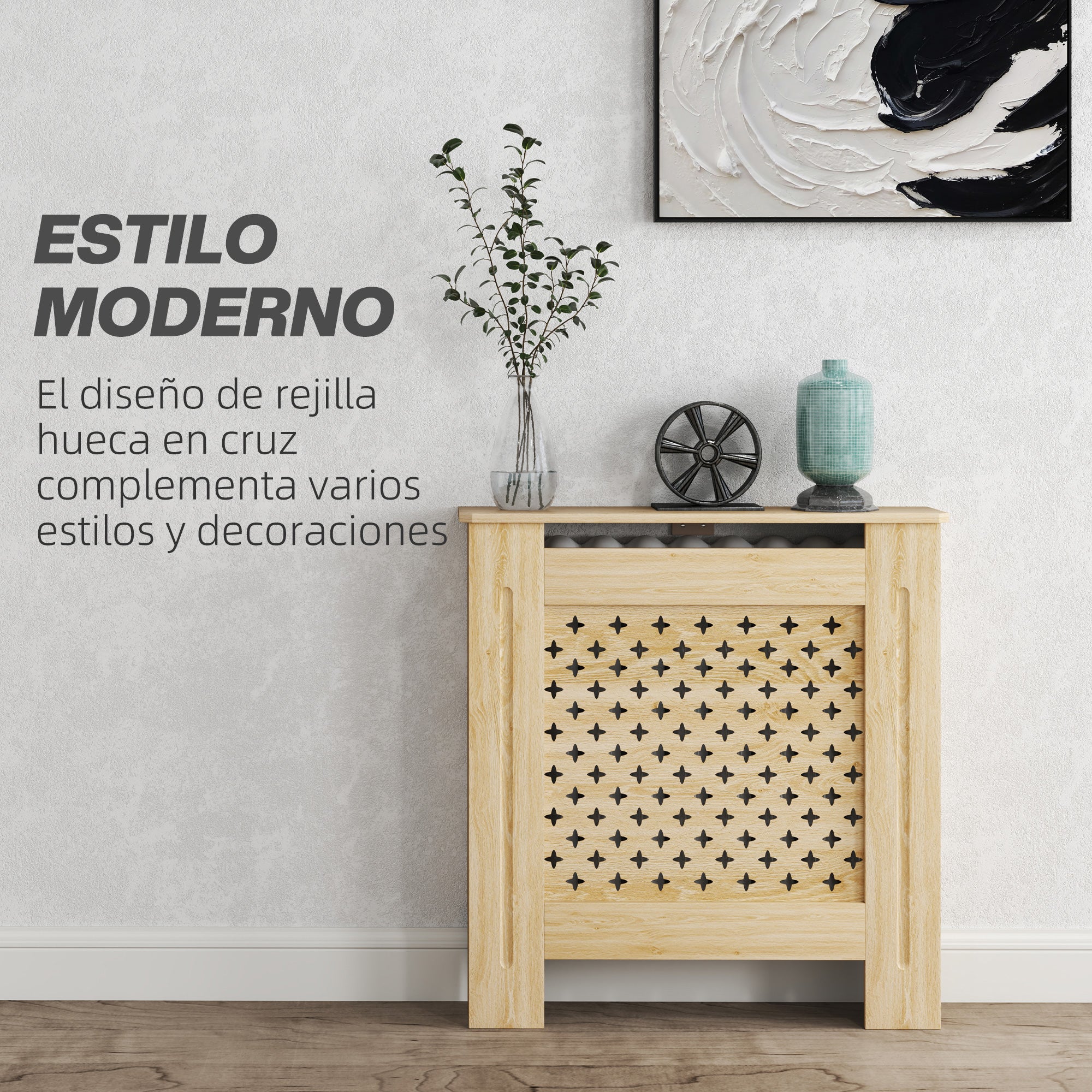 Radiator Cover MDF Radiator Cover 78x19x82 cm Radiator Cover for Living Room Bedroom Hallway Oak