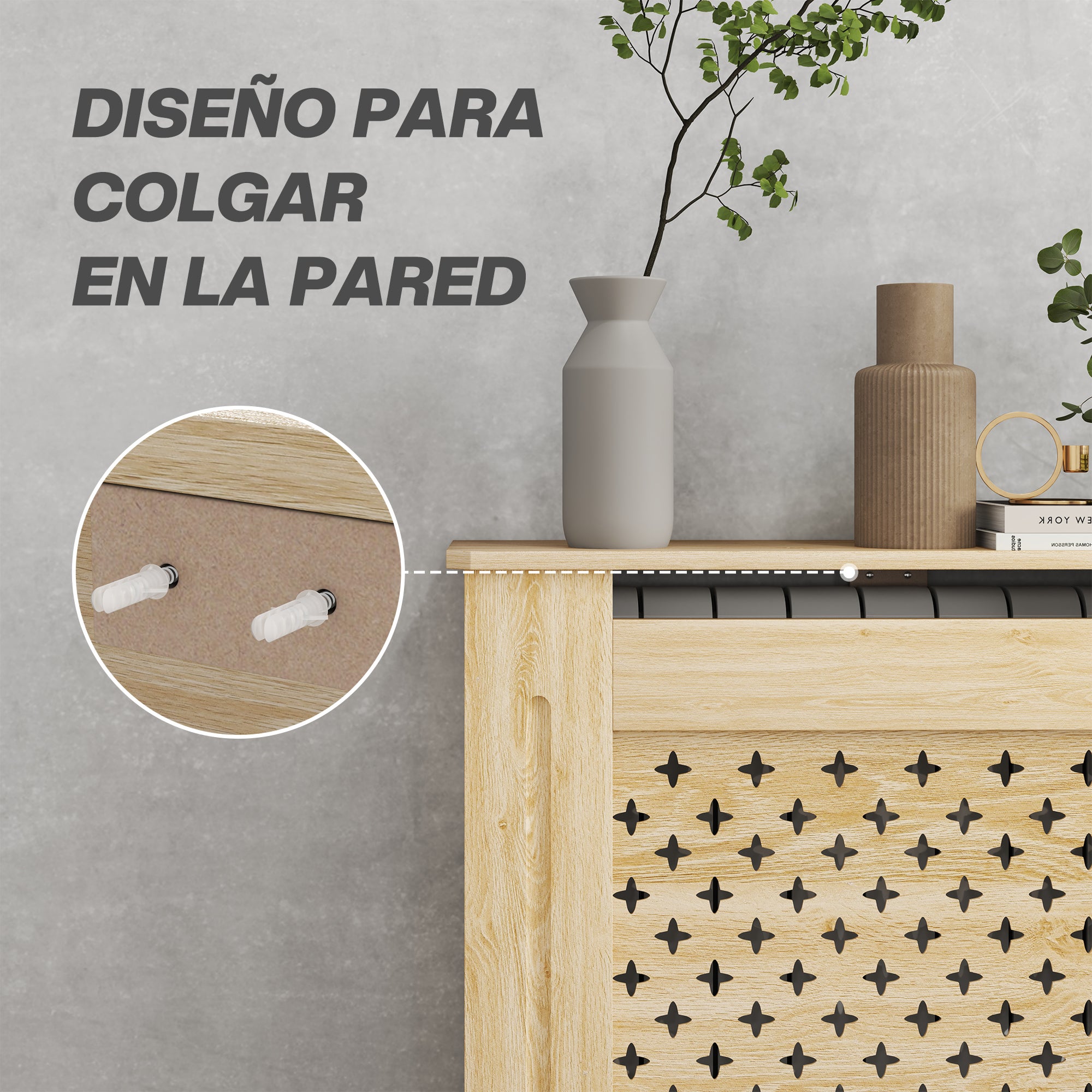 Radiator Cover MDF Radiator Cover 78x19x82 cm Radiator Cover for Living Room Bedroom Hallway Oak