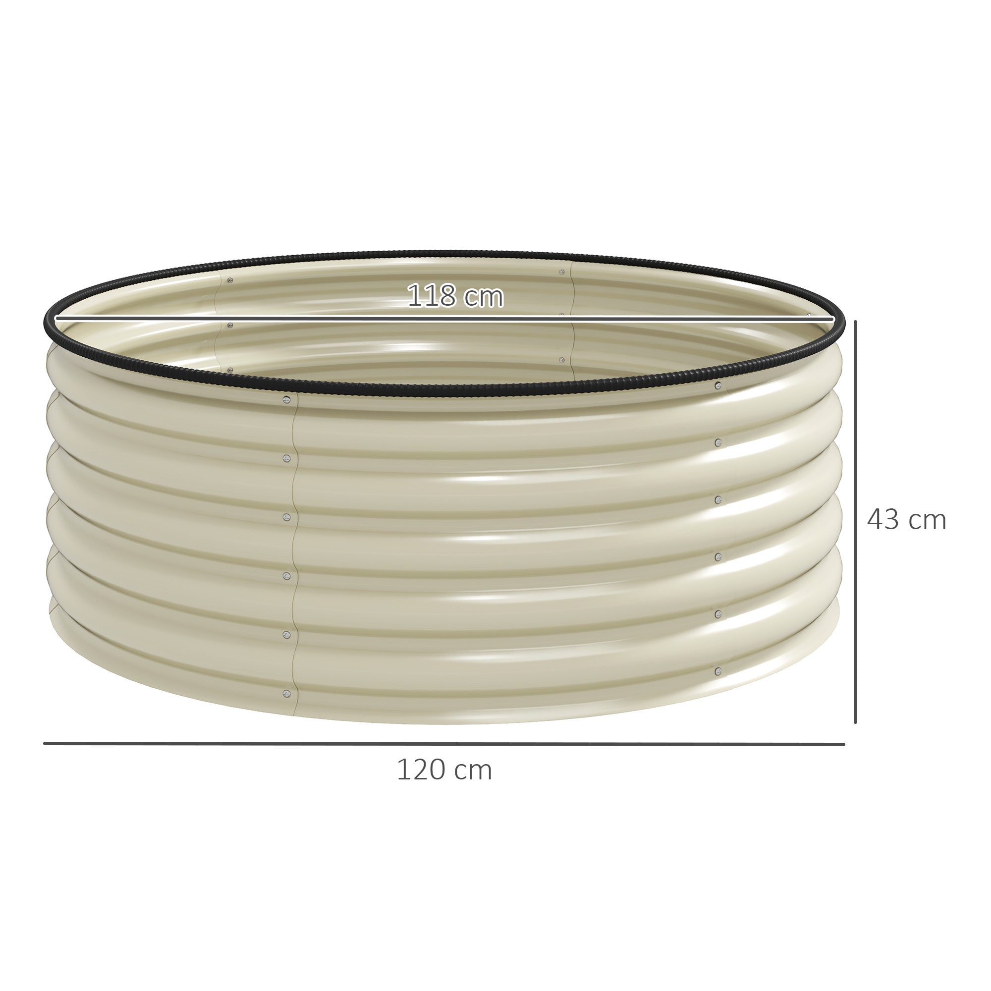 Steel Raised Bed, Plant Bed Greenhouse Garden Bed Stackable Planter Interchangeable Plant Box 120x120x43cm Vegetable Bed for Garden Balcony Terrace, Planter for Flowers, Plants