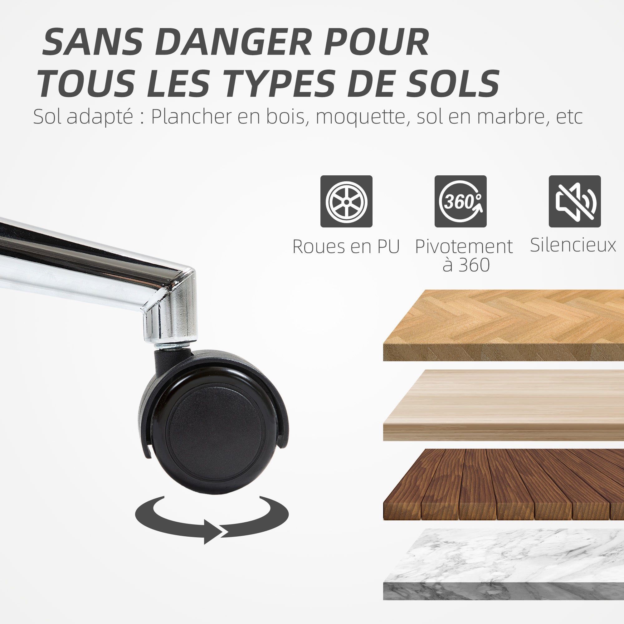 Ergonomic Office Chair with Adjustable Height, High Backrest, Rocking Function, Swivel Rolling Desk Chair, 120 Kg Capacity, Dark Brown