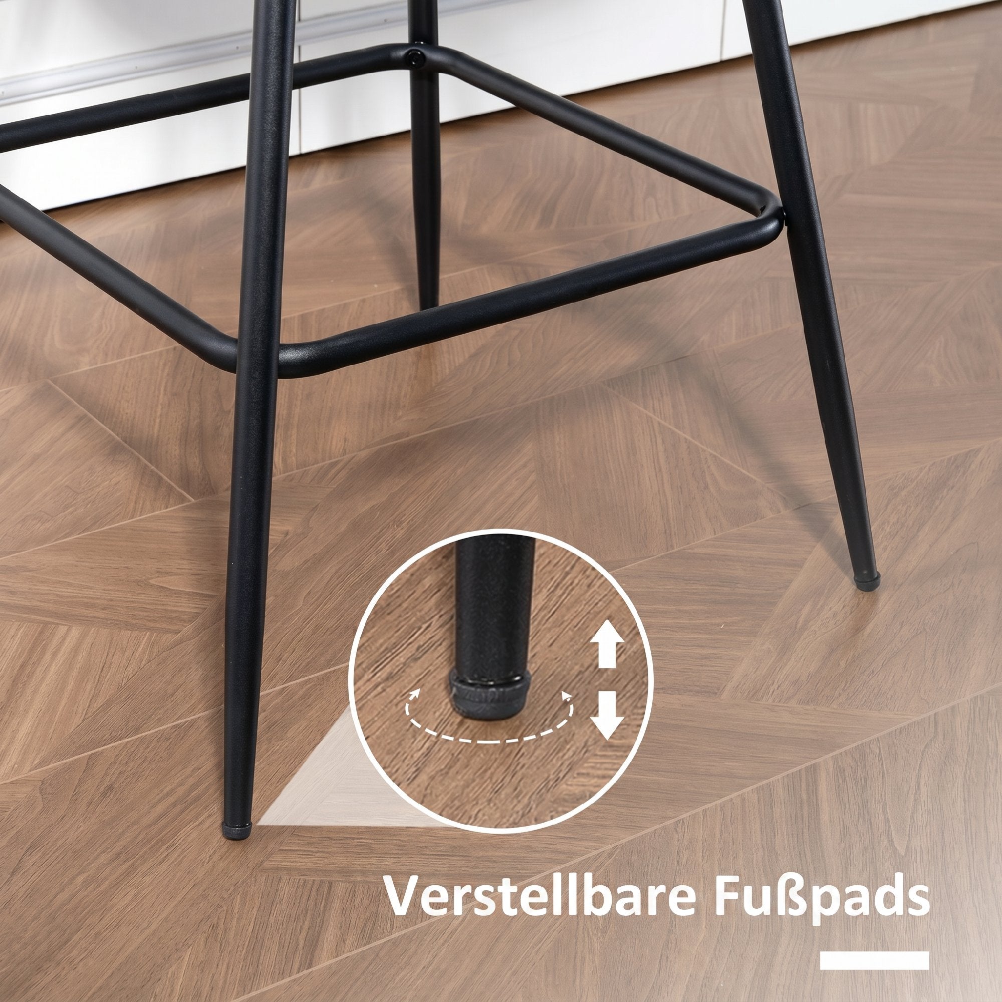 2-Pack Bar Stools, 26.8 in Swivel Counter Stools with Backrest, Padded PU Leather, Footrest & Steel Legs for Kitchen Island and Dining – Black