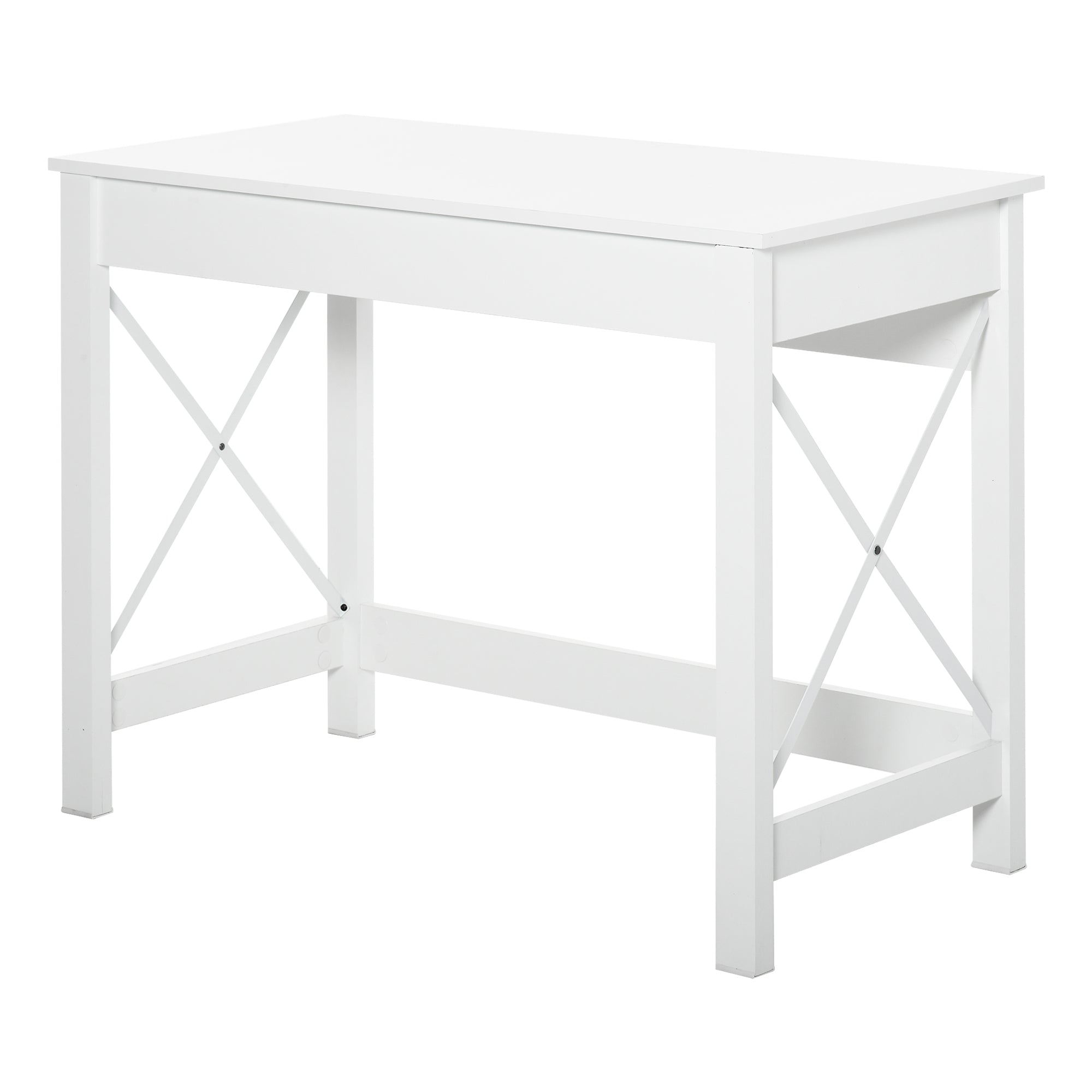 Modern Style Desk Easy to Assemble Computer Desk for Office Bedroom Study 105x50x76 cm White