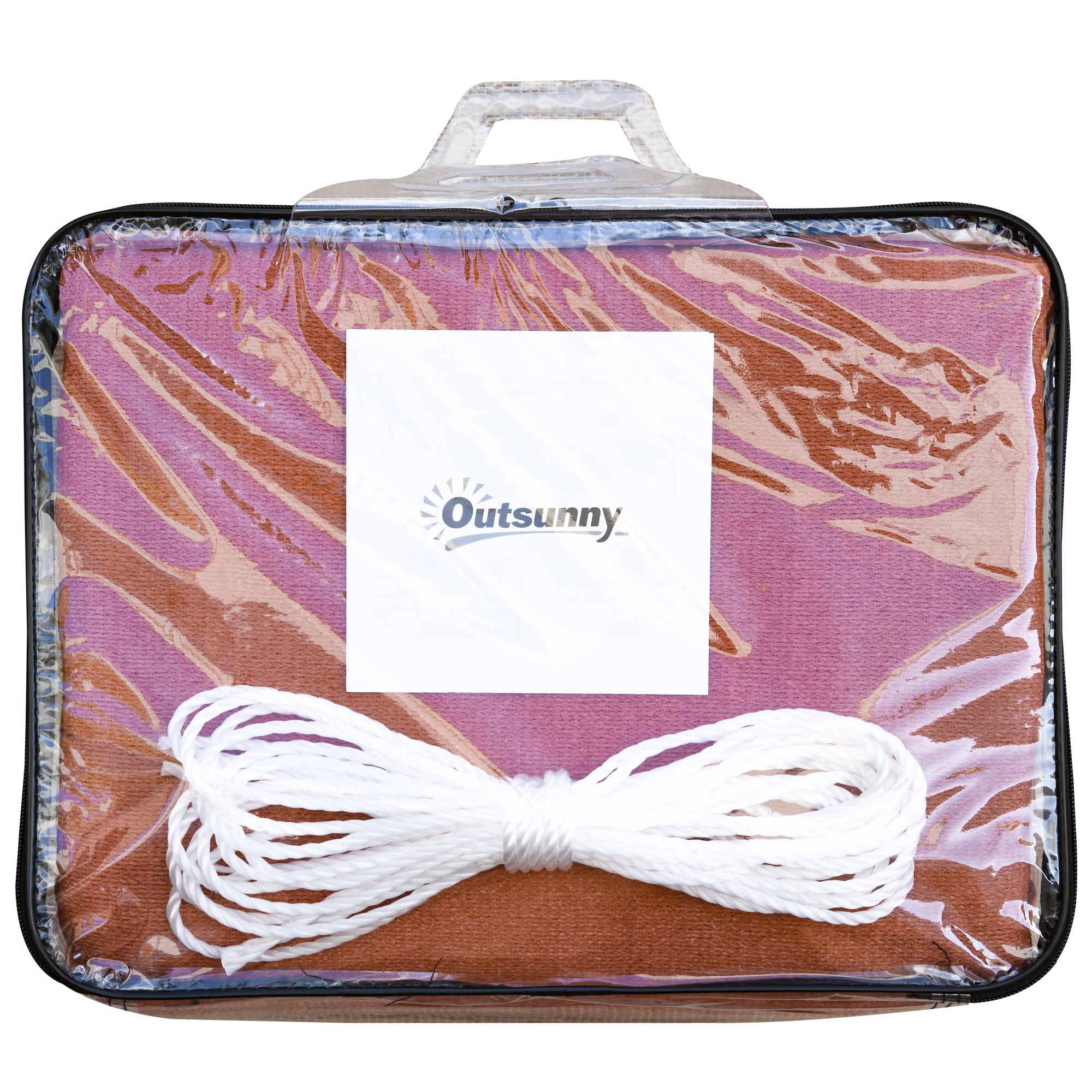 Rectangular Shade Sail 4x6m Outdoor UV Protection Canvas 185g/m² HDPE, for garden terrace outdoor patio pool balcony, terracotta brick