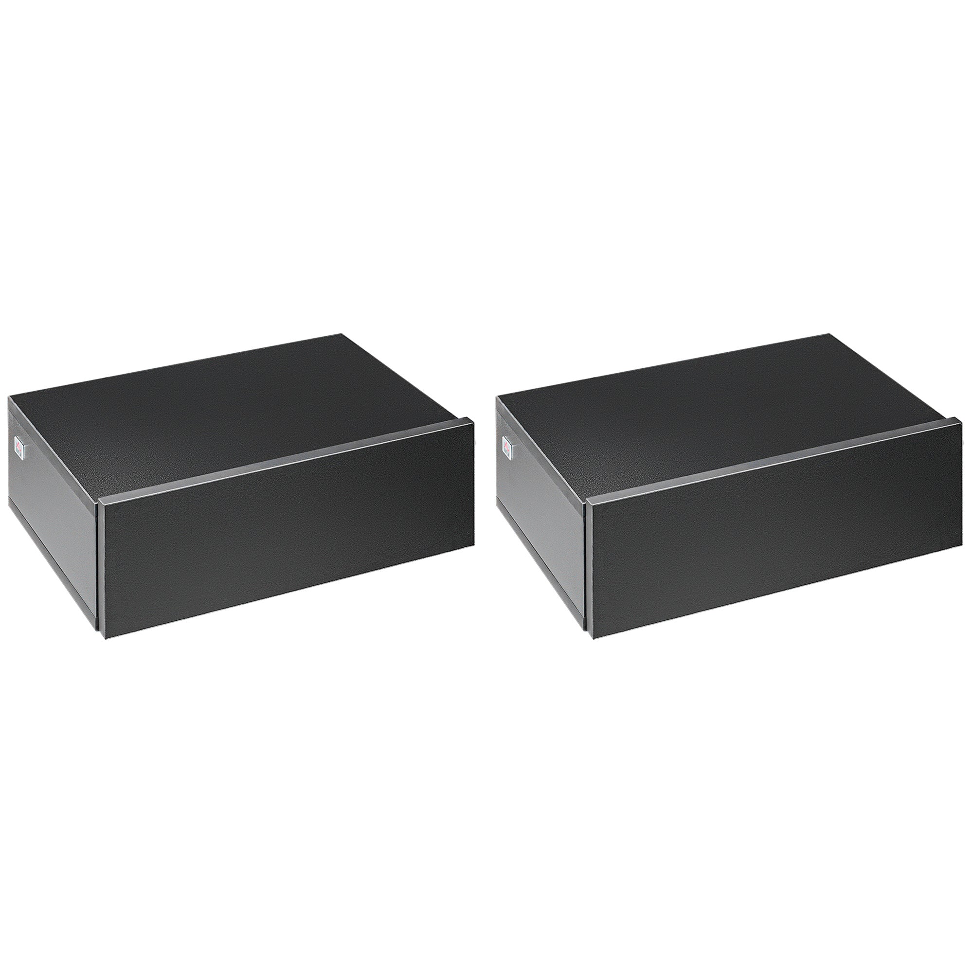 Set of 2 Floating Bedside Tables with 1 Drawer Wall Mounted Design Modern Style for Bedroom 40x30x15 cm Black