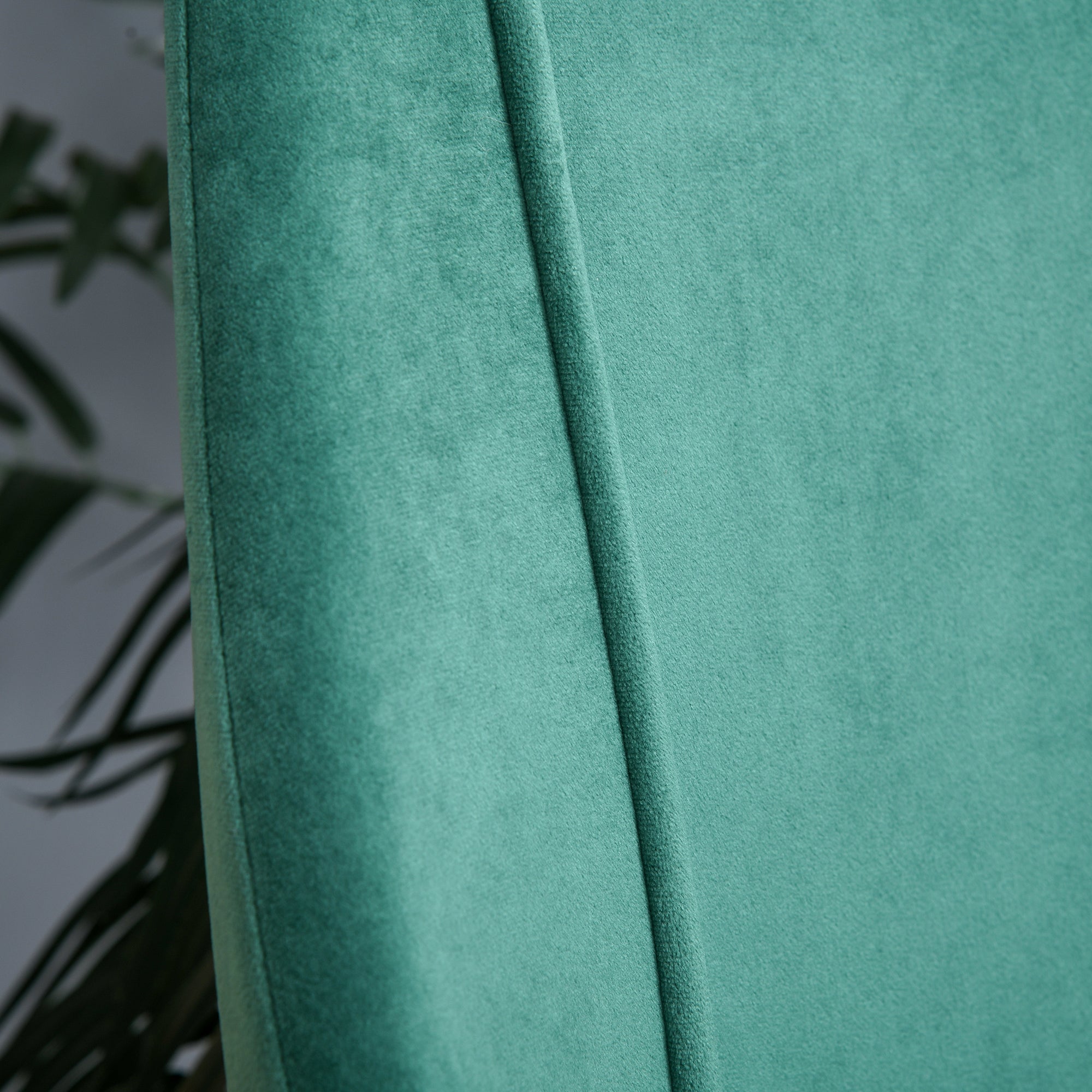 Set of 2 Modern Upholstered Dining Chairs with Backrest, Iron Legs for Kitchen, Living Room or Lounge in Modern Style, Green, 50x56.5x85cm