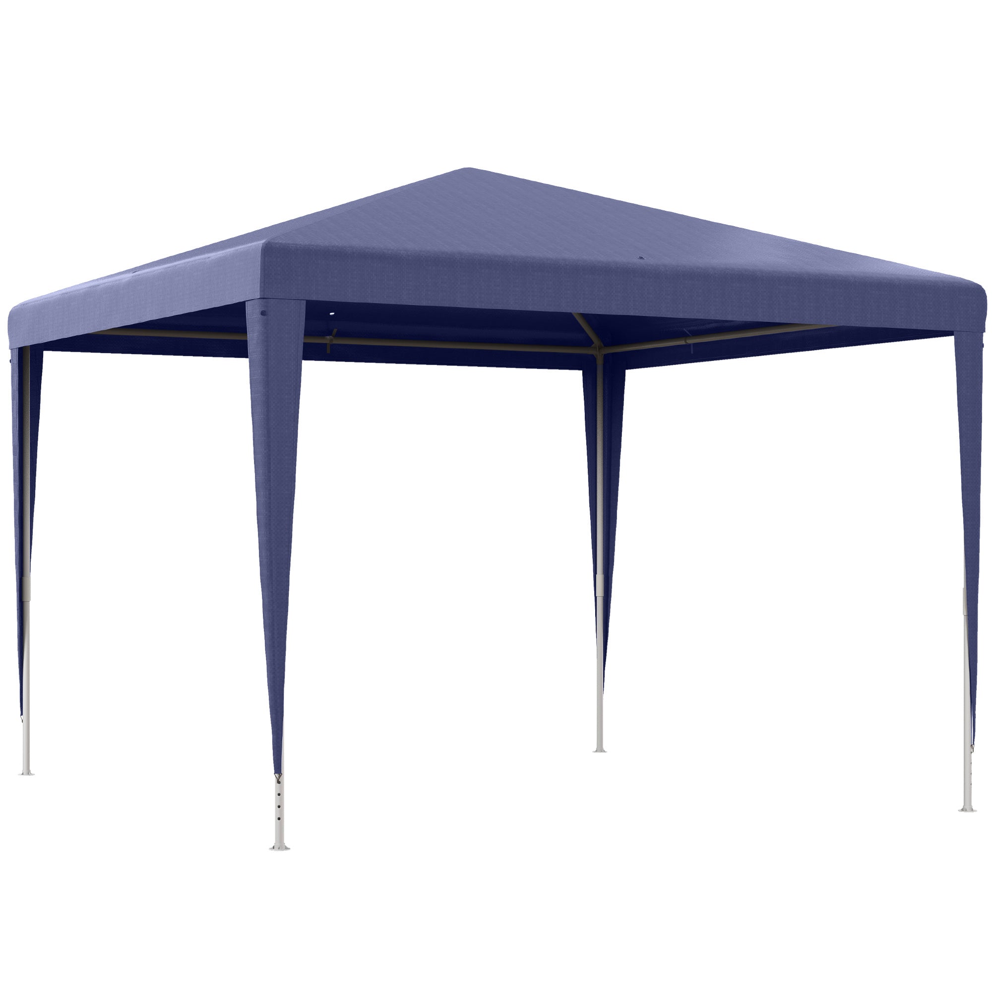 Foldable 3x3m Garden Gazebo Pavilion Canopy with 4 Drainage Holes and Anti-UV Steel Frame for Terrace Patio Outdoor Camping Blue