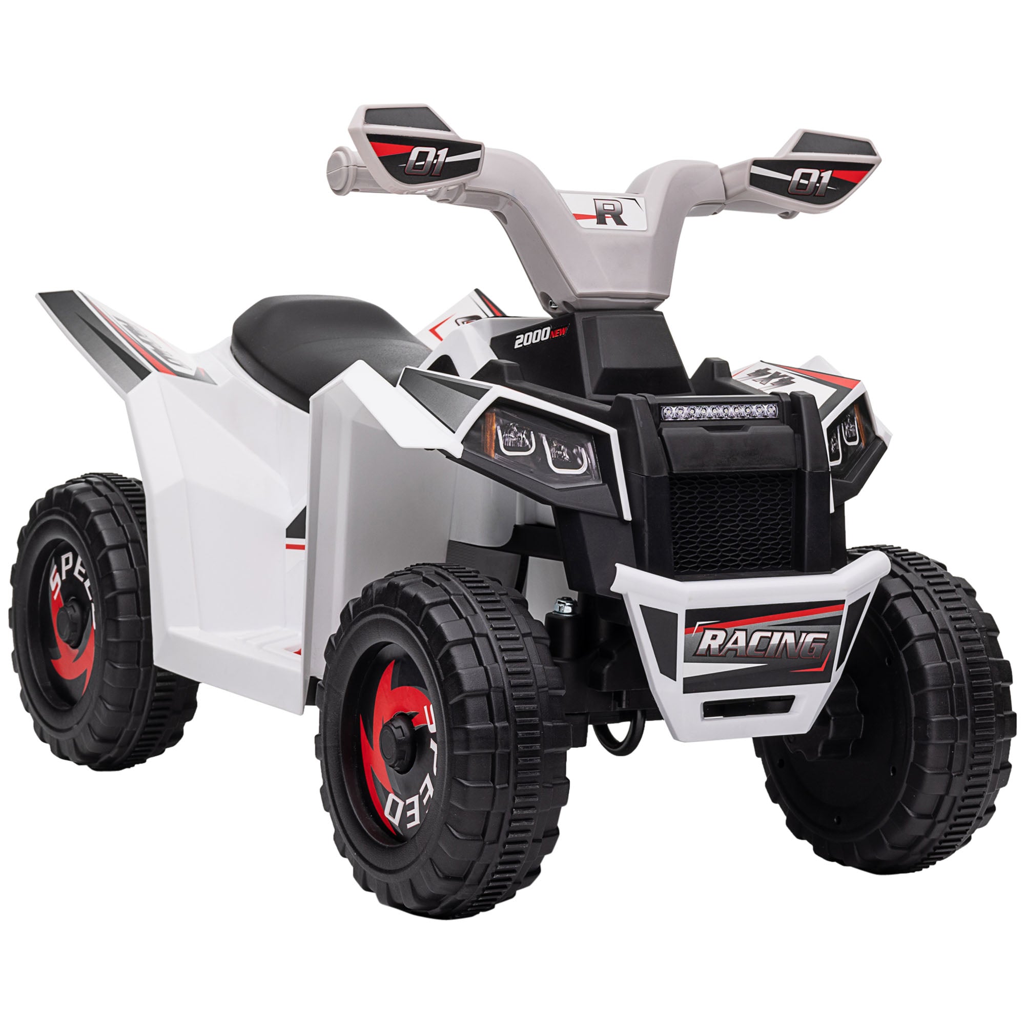 Kids Quad Electric 6V Children's Quad with Forward, Reverse Function, Electric Quad for Kids 1.5-3 Years White