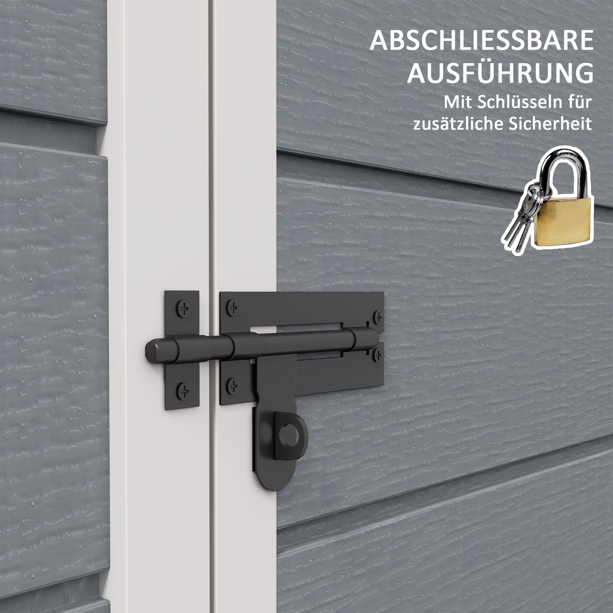 Tool Shed 2.12m² 183x134x210 cm Equipment Shed with Gable Roof Lockable Door Windows Floor Plate Weatherproof Garden House Outdoor Garden Shed Cabinet for Backyard Exterior Gray