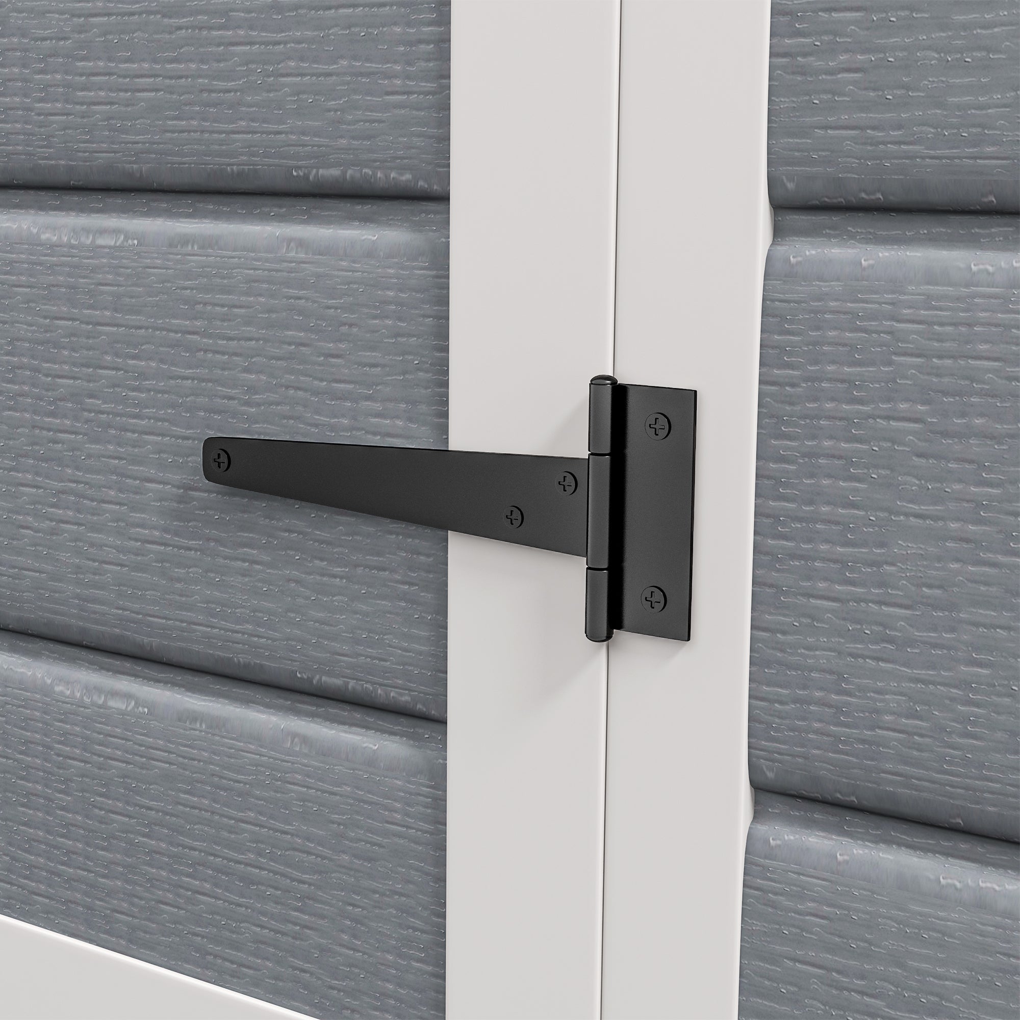 Tool Shed 2.12m² 183x134x210 cm Equipment Shed with Gable Roof Lockable Door Windows Floor Plate Weatherproof Garden House Outdoor Garden Shed Cabinet for Backyard Exterior Gray