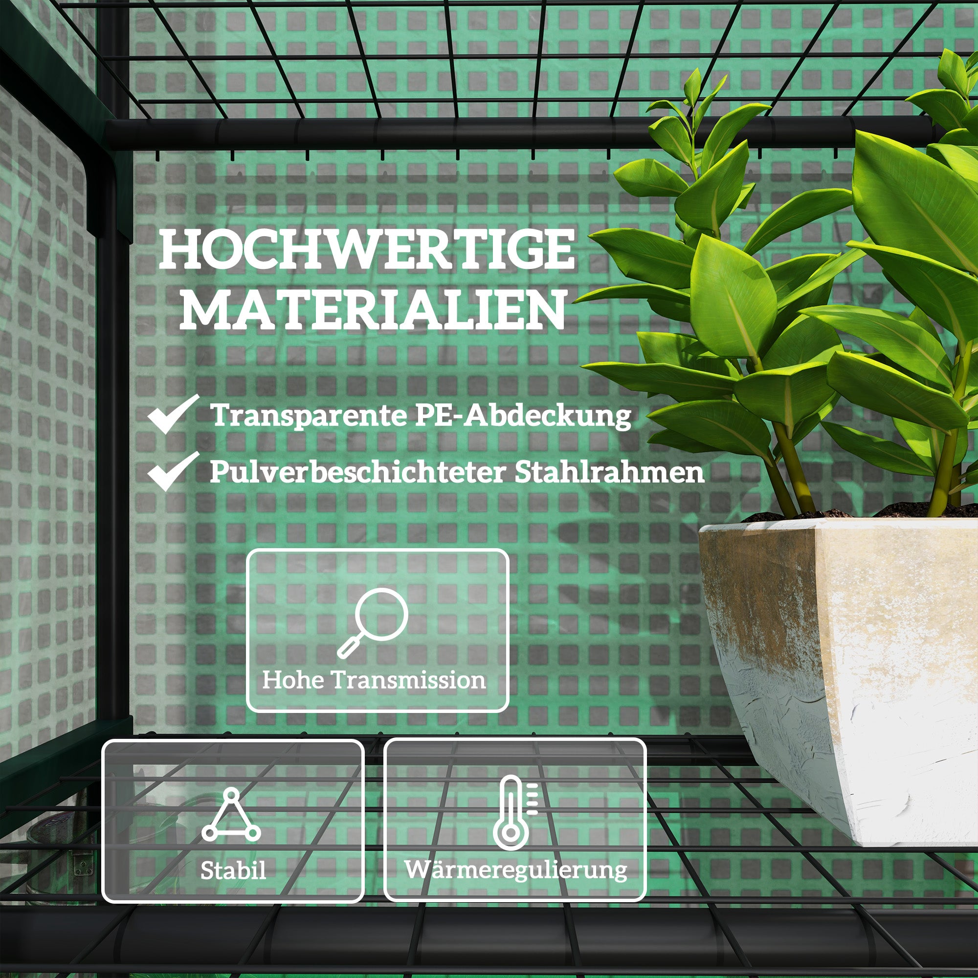 Greenhouse with Roll-up Door, Shelves, Winterproof Greenhouse Made of Steel, Greenhouse for Balcony, Garden, Tomato House 69 x 49 x 193 cm, Tomato Greenhouse for Tomatoes, Flowers, Greenery