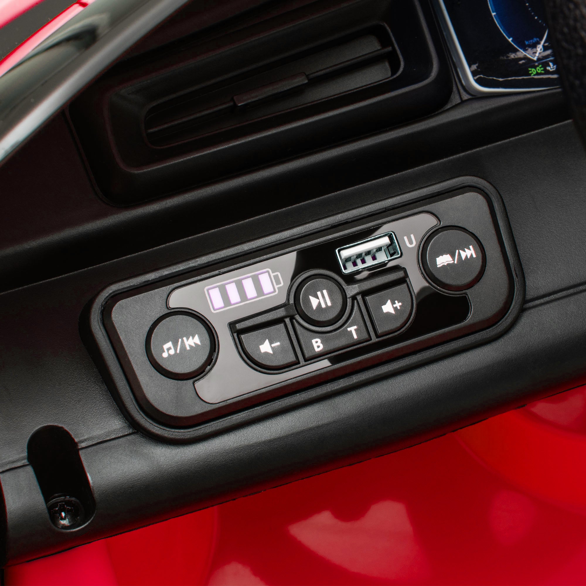 Licensed Maserati MC20 Electric Kids Car 12V with 2.4G Remote Control, Smooth Start, LED Lights, Music, Horn, Spring Suspension, 3-6 Years, Red