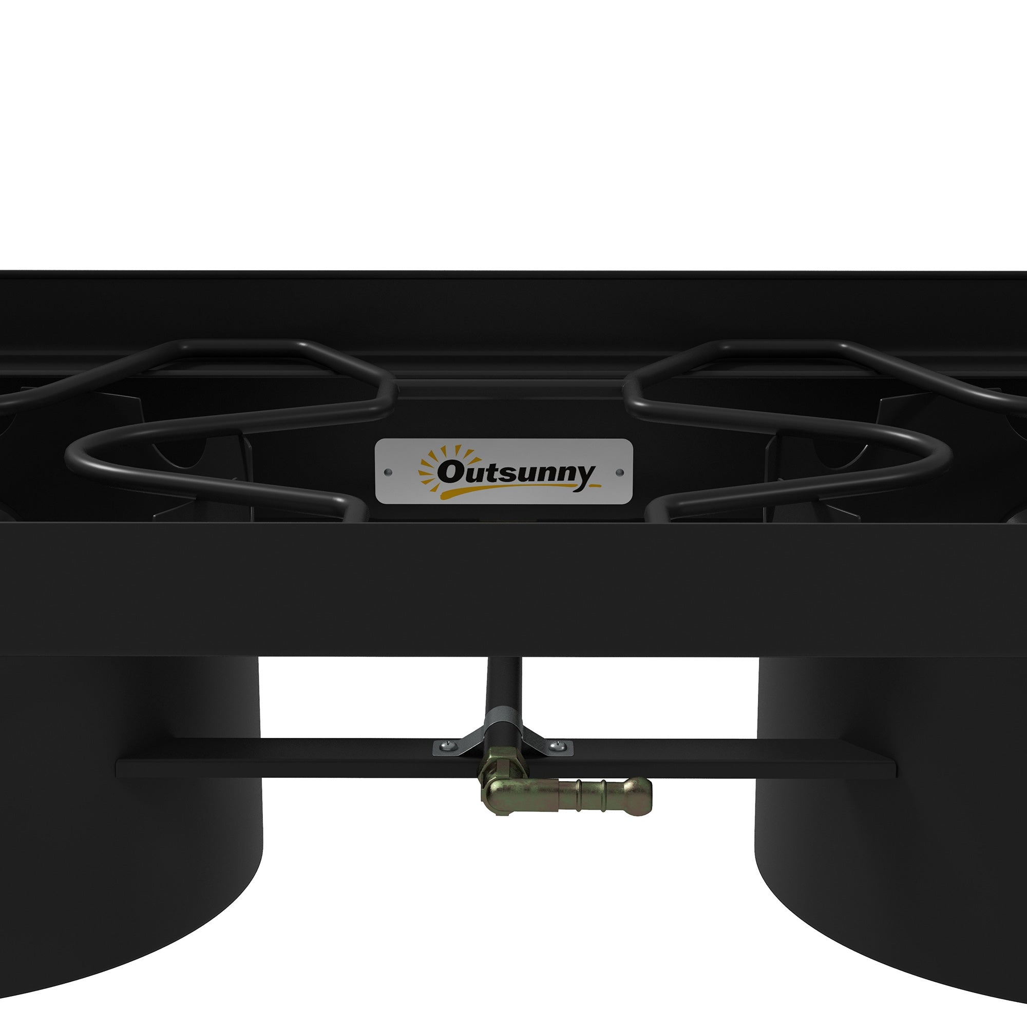 2-Burner Propane Stove Portable Gas Burner 150,000 BTU/h with 2 Removable Feet for Outdoor, Camping, Cast Metal, Dim. 79L x 40W x 73H cm