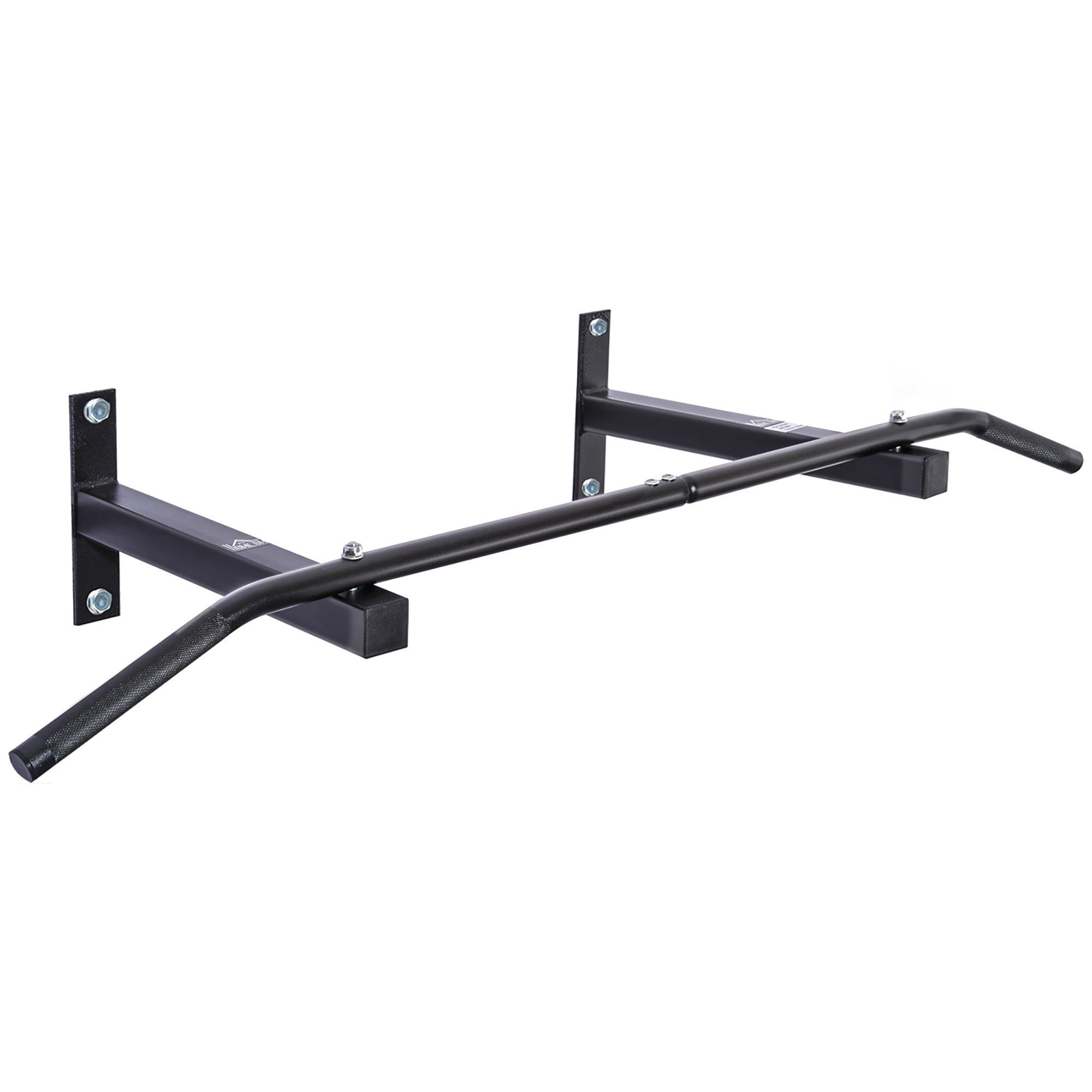 Professional Wall Mounted Pull Up Bar with Steel Structure, 113 x 41 x 20cm, Black