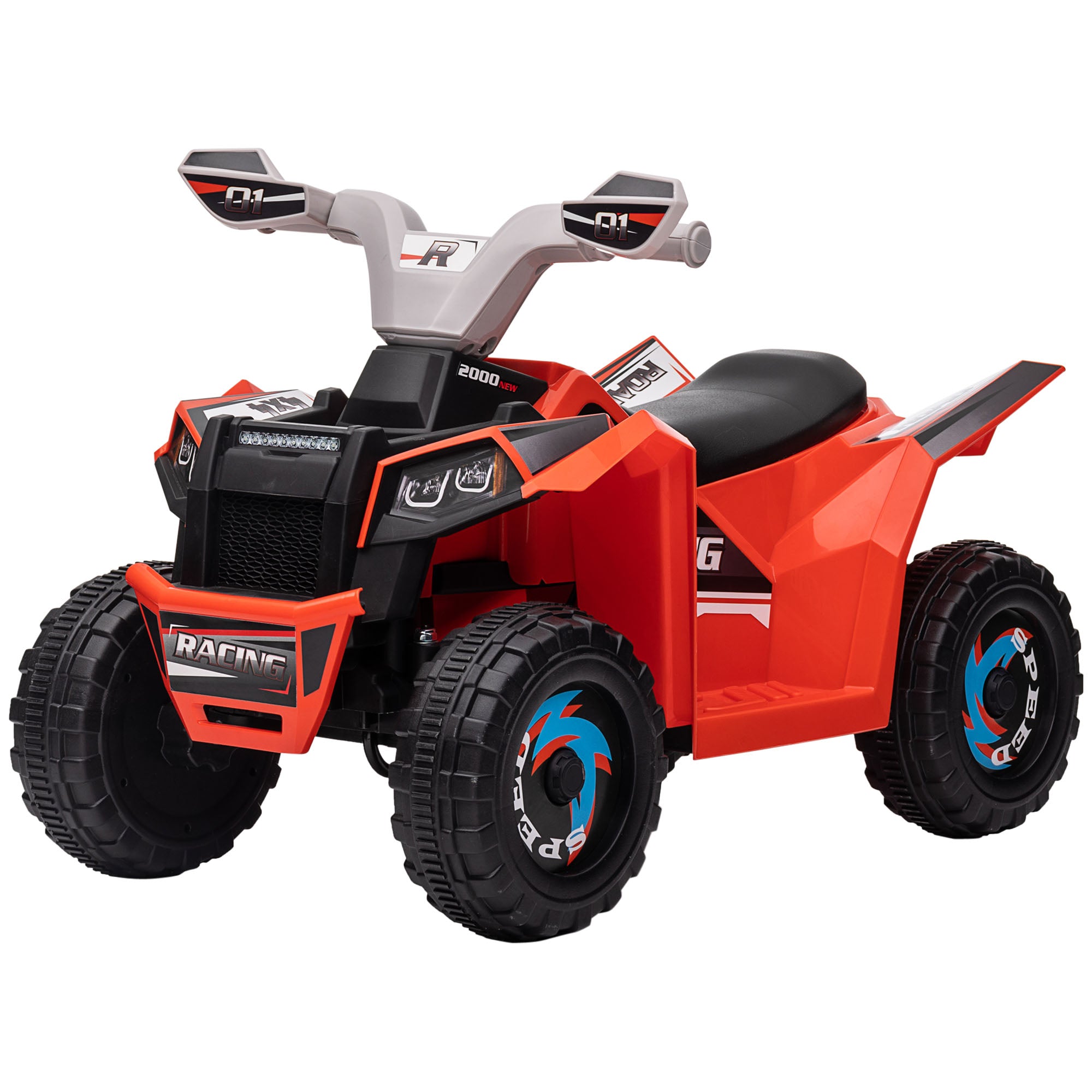 Electric Quad for Kids Battery-Powered Vehicle 6V with Forward and Reverse 70L x 41.5W x 48.5H cm Red