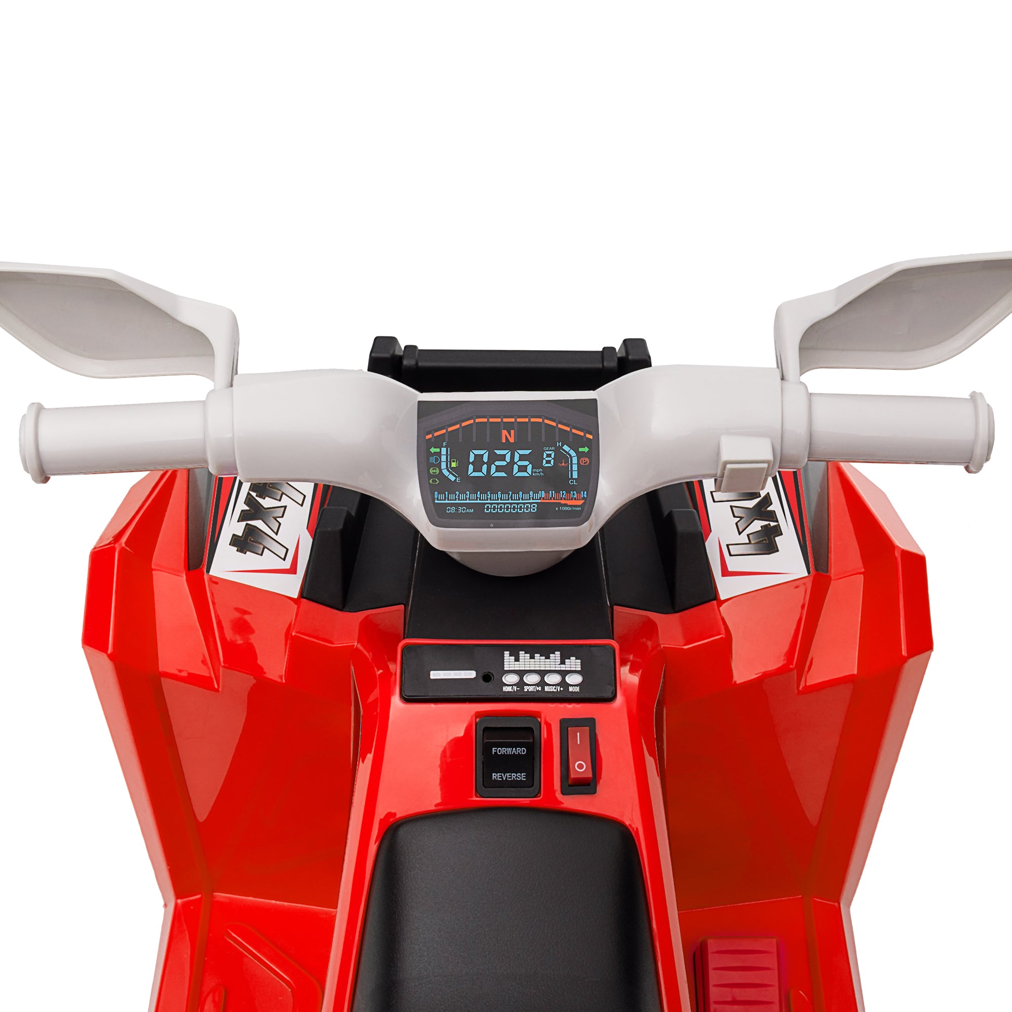 Electric Quad for Kids Battery-Powered Vehicle 6V with Forward and Reverse 70L x 41.5W x 48.5H cm Red