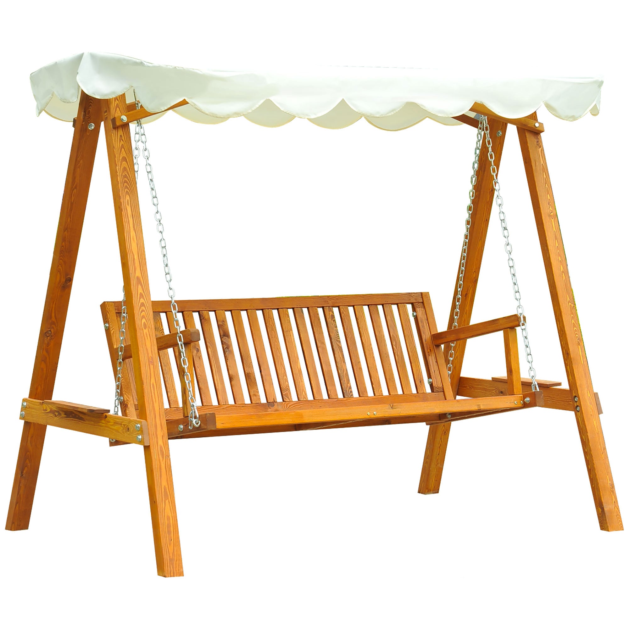 Hollywood Swing Garden Swing Bench Swing 3-Seater Larch