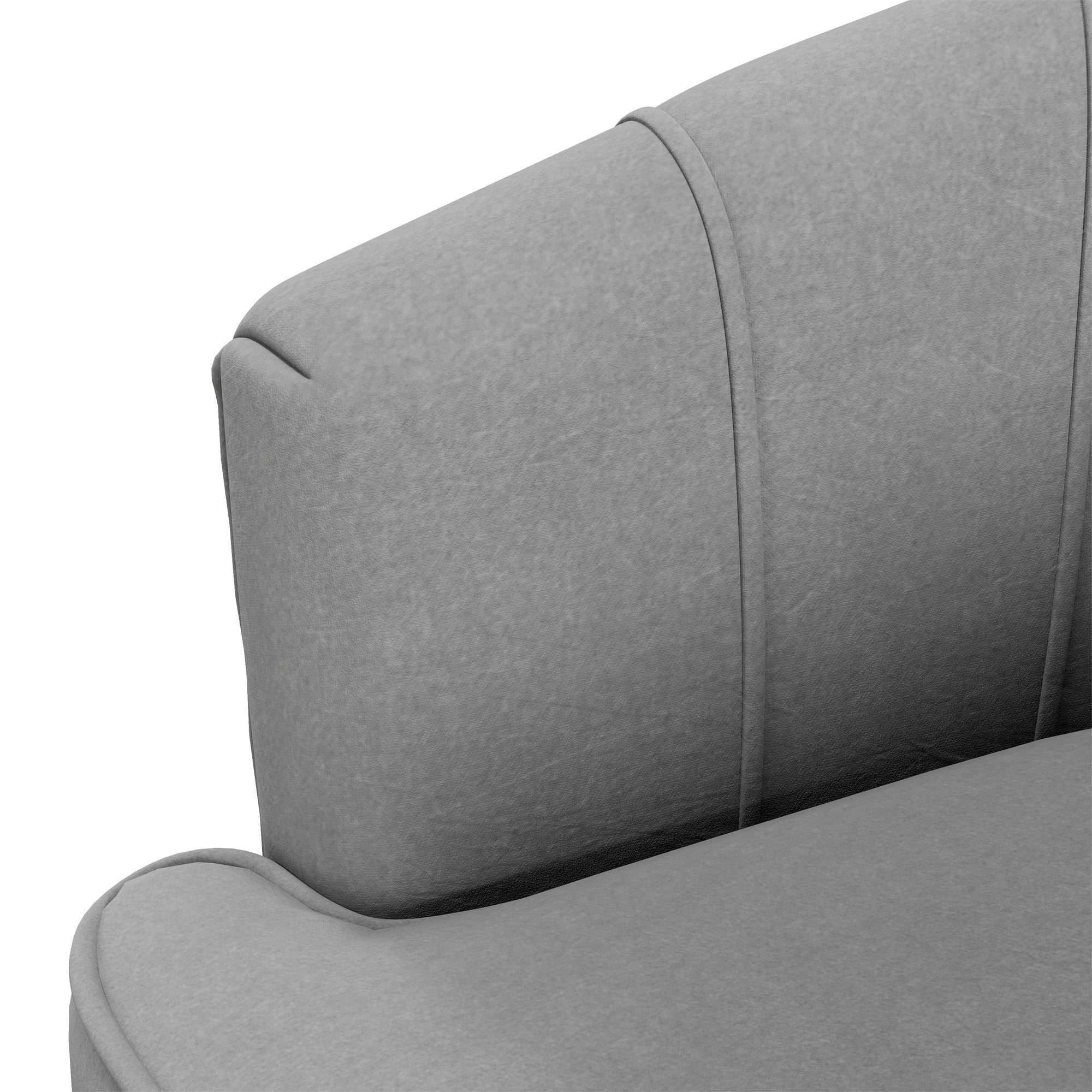 Bedroom Armchair, Velvet Armchair with Golden Legs, Living Room and Lounge Armchair in Polyester and Steel, 71x72x75cm, Gray