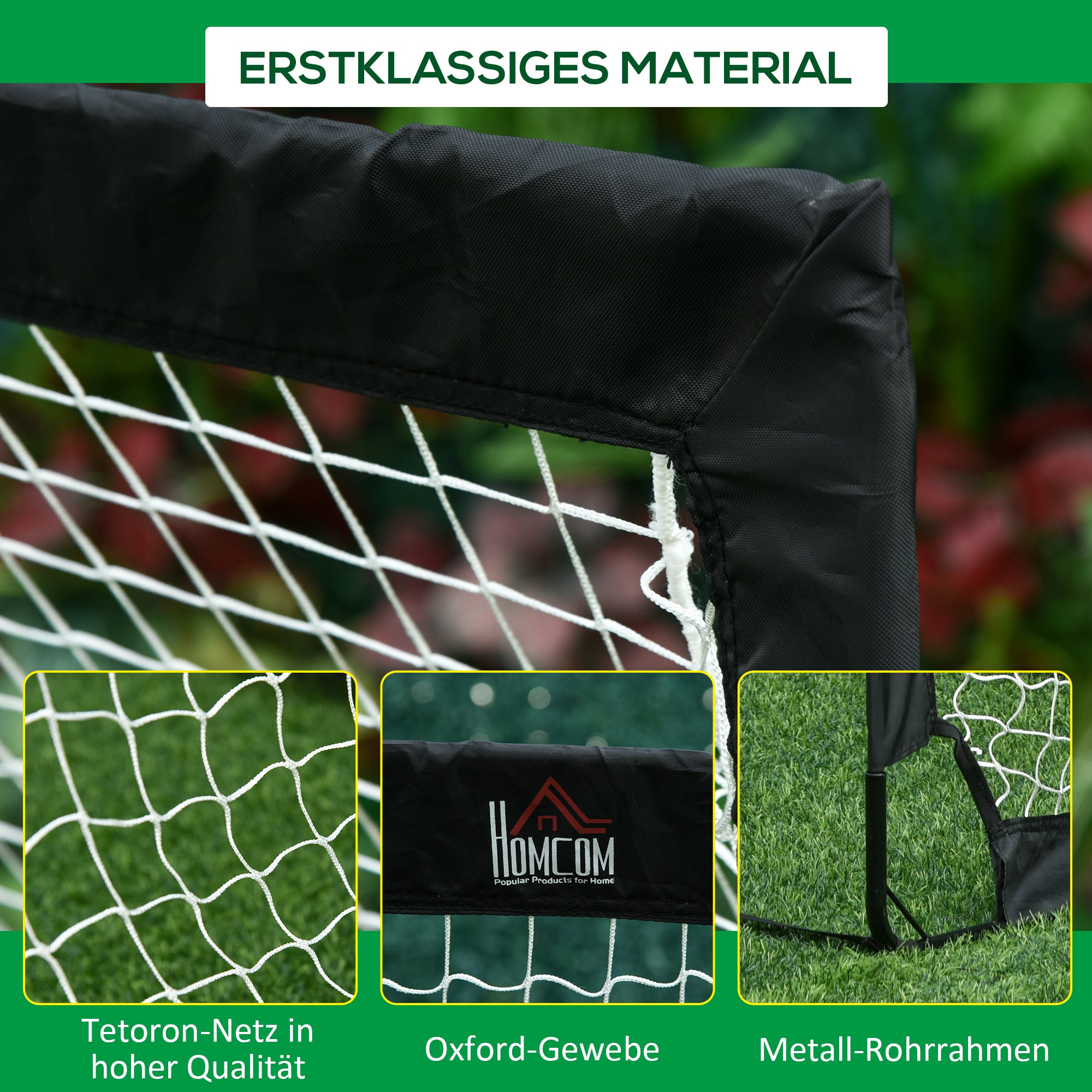 Soccer Goal 2 Pack foldable 183 x 90 x 90 cm Soccer Goal with carrying bag weatherproof Outdoor Soccer Goals for Adults Soccer Goals for Garden Training Leisure Black