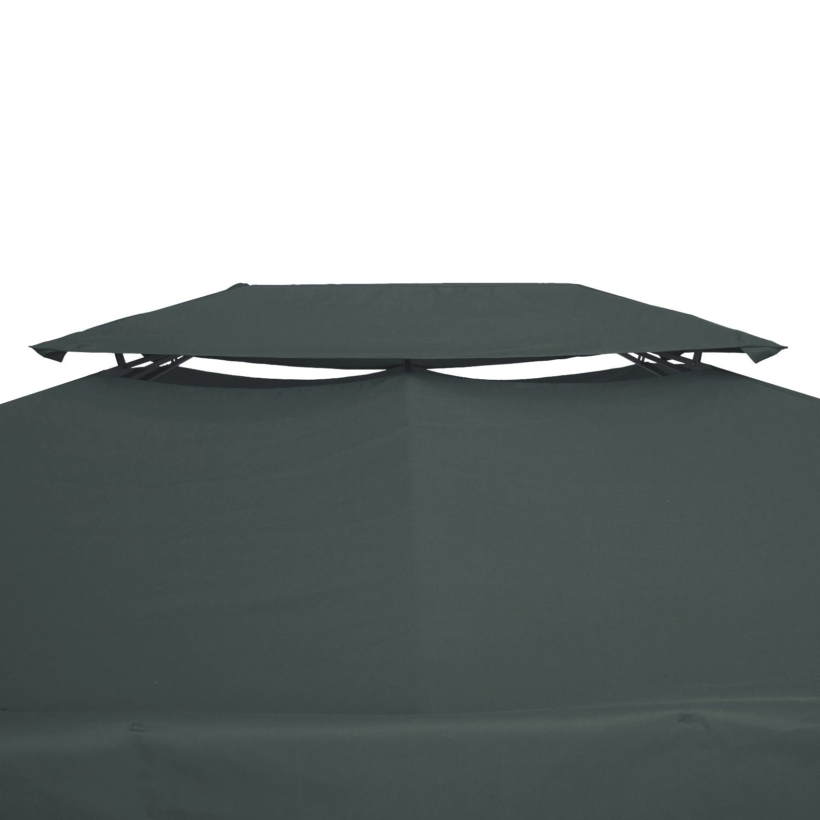 Replacement Roof for Metal Pavilion 3x4m Water-Resistant Pavilion Roof with Double Roof, Replacement Cover for Garden Pavilion Party Tent Gazebo Polyester Charcoal Gray
