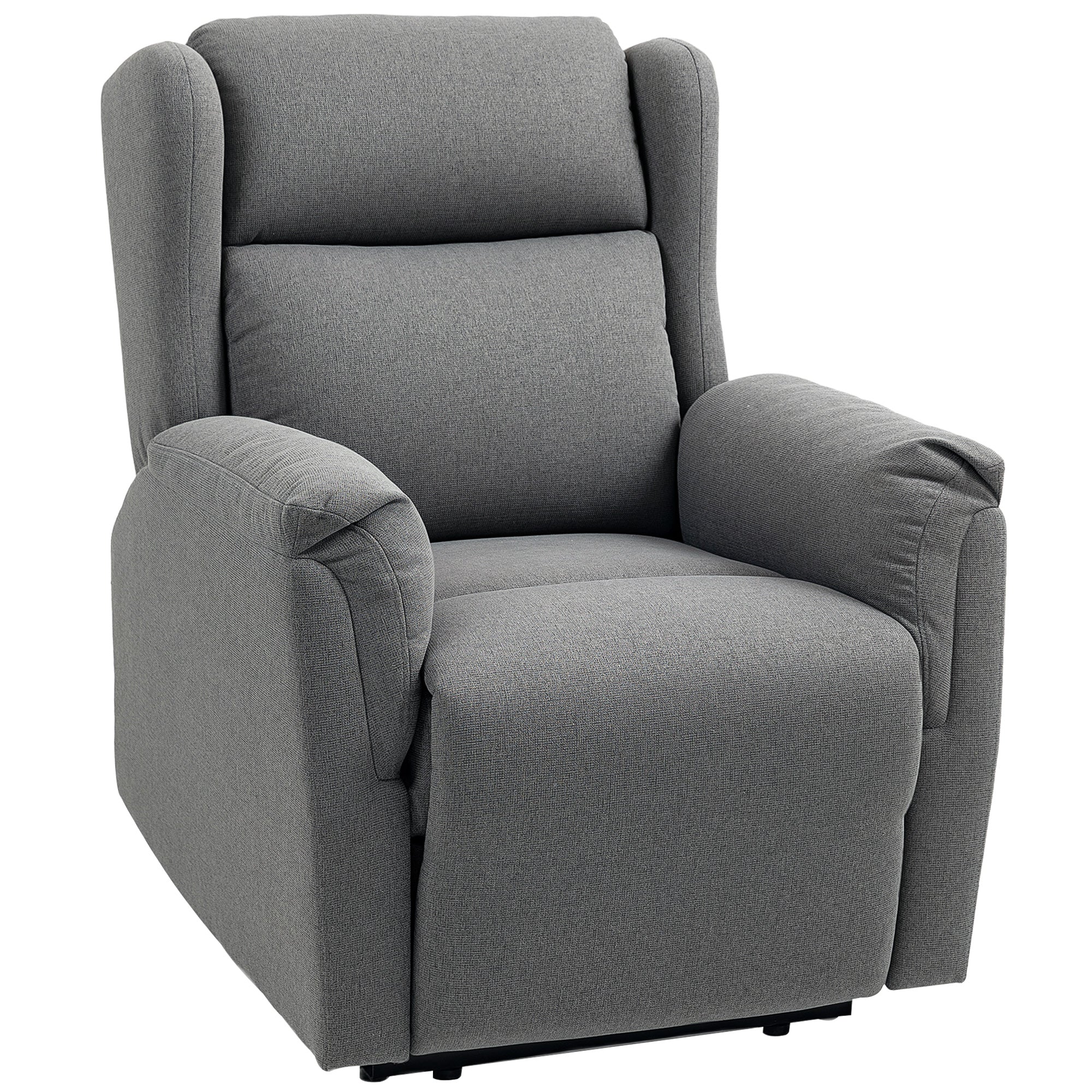 Reclining Armchair, TV Armchair with Pocket Spring Core, Padded Recliner Chair, Relax Armchair Holds up to 150 kg for Living Room, Bedroom, Dark Grey