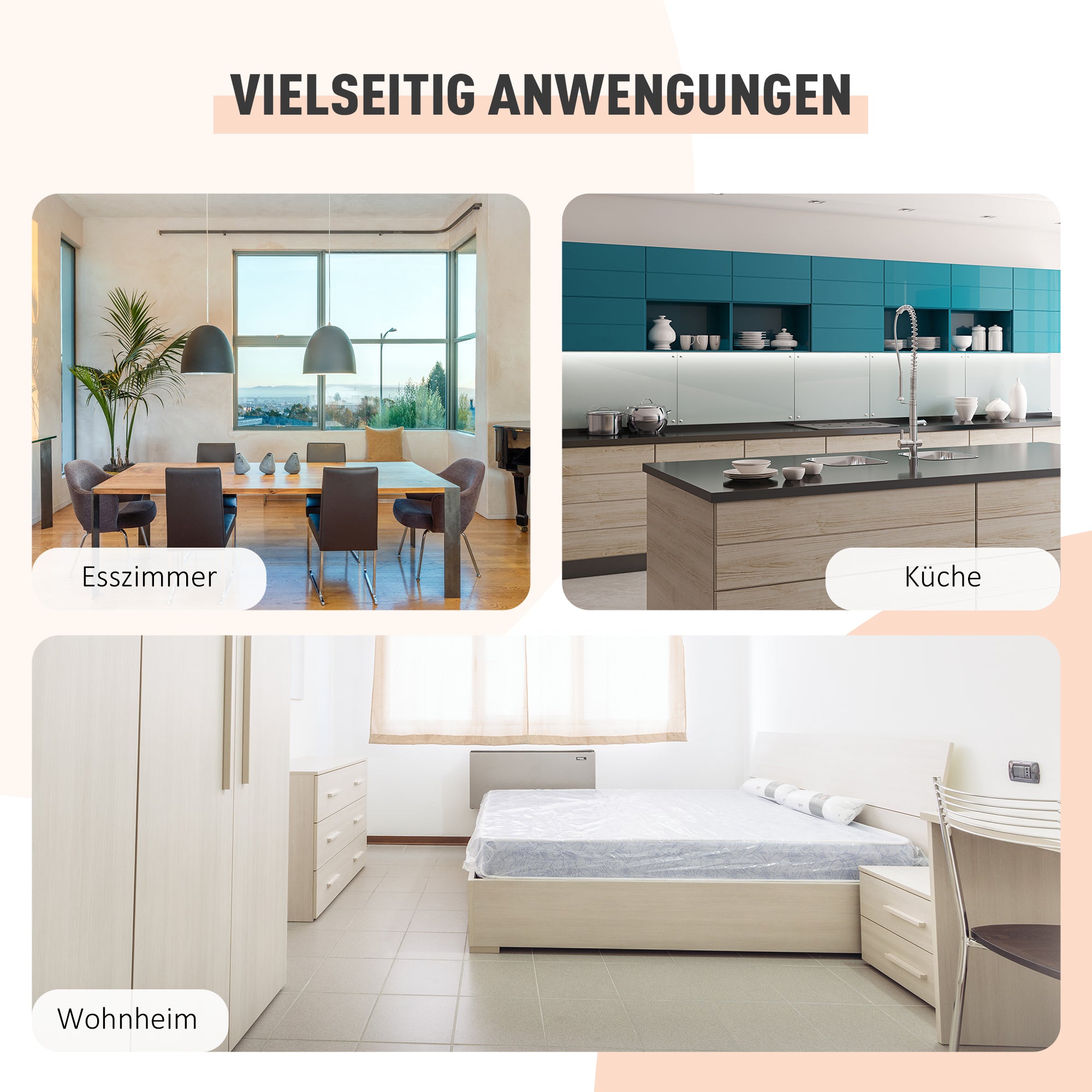 Folding Table Dining Table Side Tables Shelf for Living Room Kitchen Oak Wood Metal Frame Natural+White 169 x 60 x 75 cm