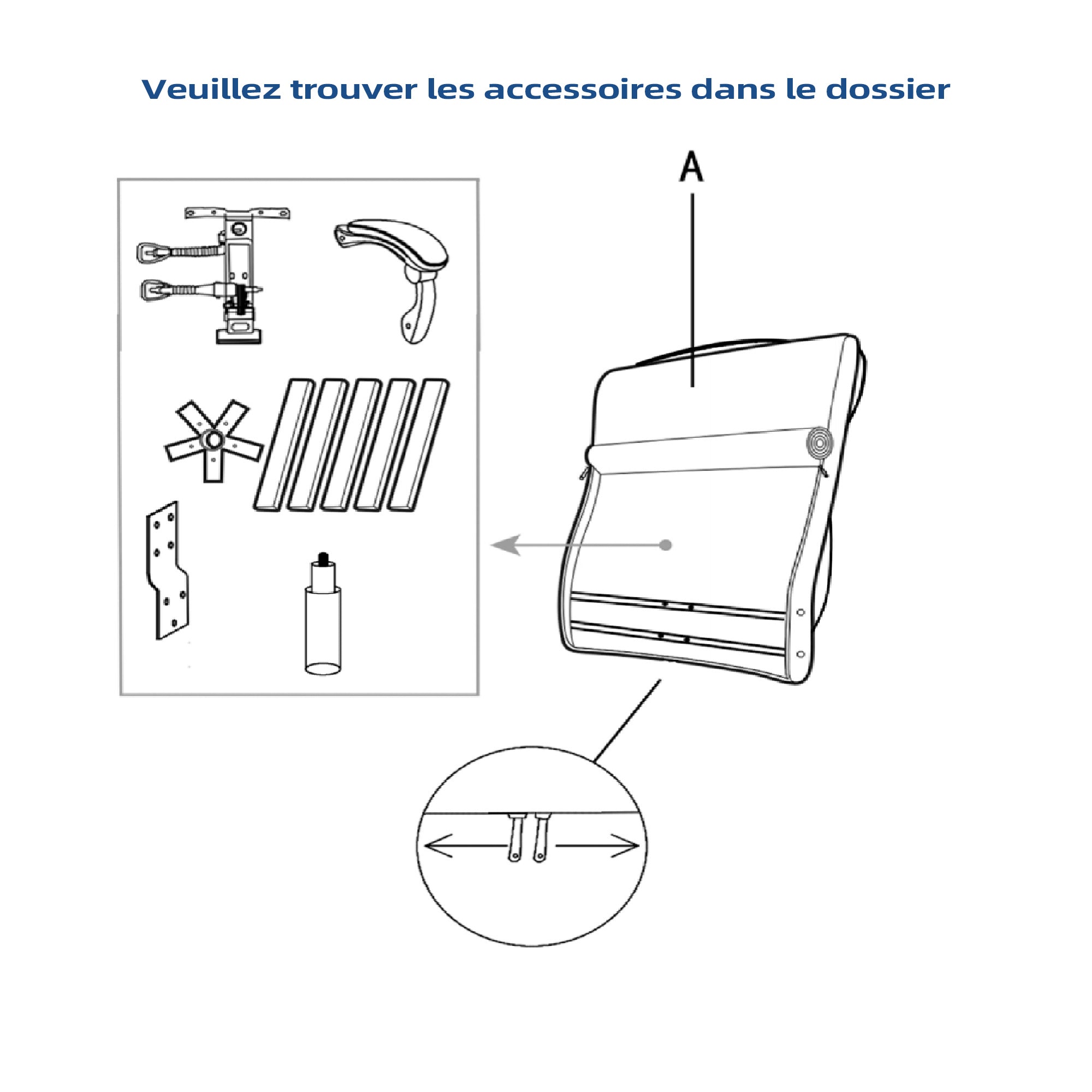 Office Chair Ergonomic Desk Chair Adjustable Height Reclining Backrest Armrests Footrest and Headrest Swivel Office Chair with Wheels 65x61x105-113cm Dark Gray