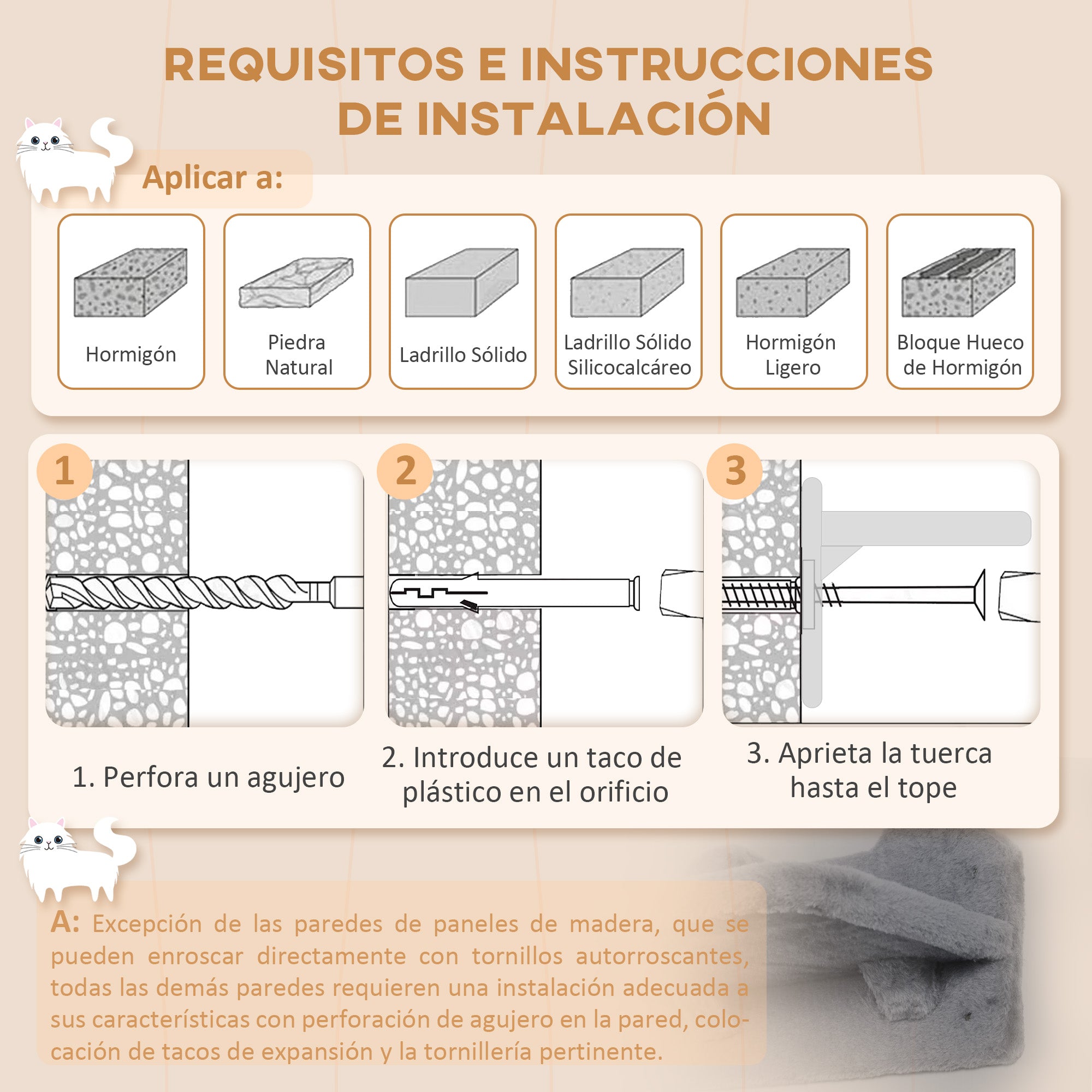 Wall-Mounted Cat Climbing Shelf Cat Shelves 4 Pieces with Hammock Nest Scratcher Jumping Platforms and Sisal Post Dark Gray