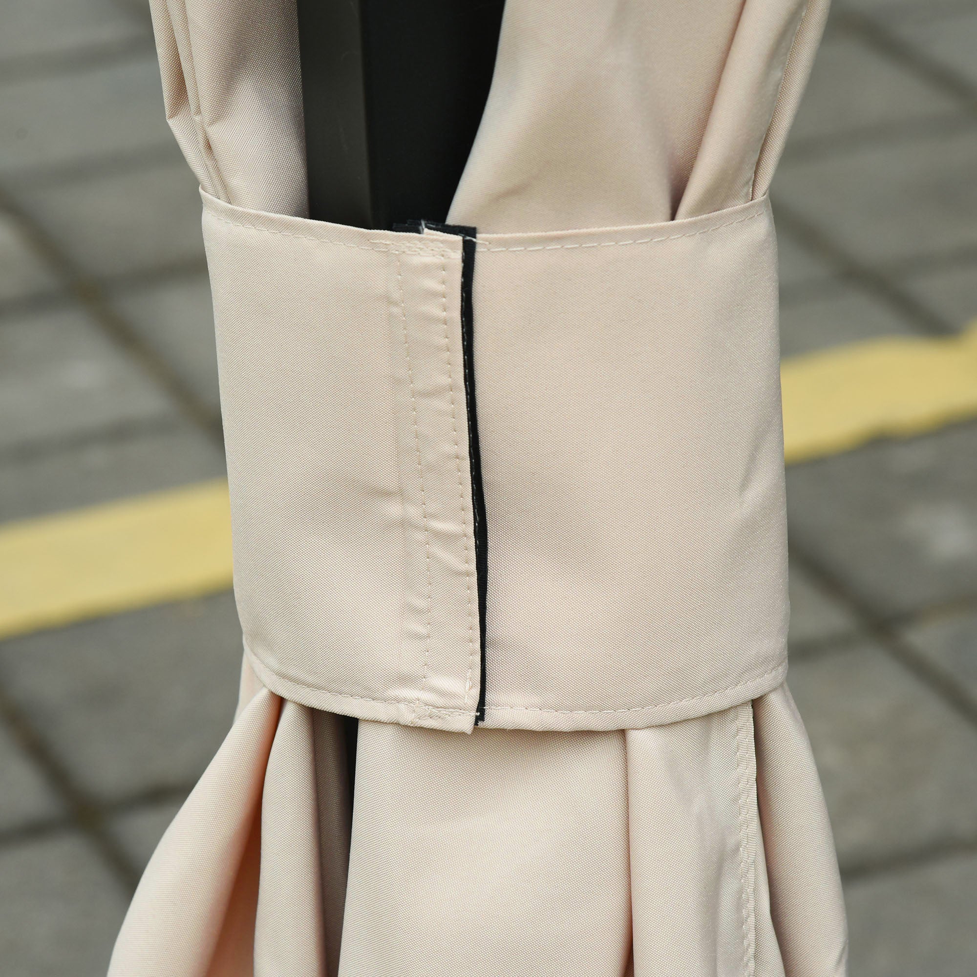 Side Wall 4-Piece Set for 3x4m Pavilion Side Walls with Hooks 352 x 205 cm Waterproof Stable Winterproof Side Panel Sides for Party Tent Garden Pavilion Beige