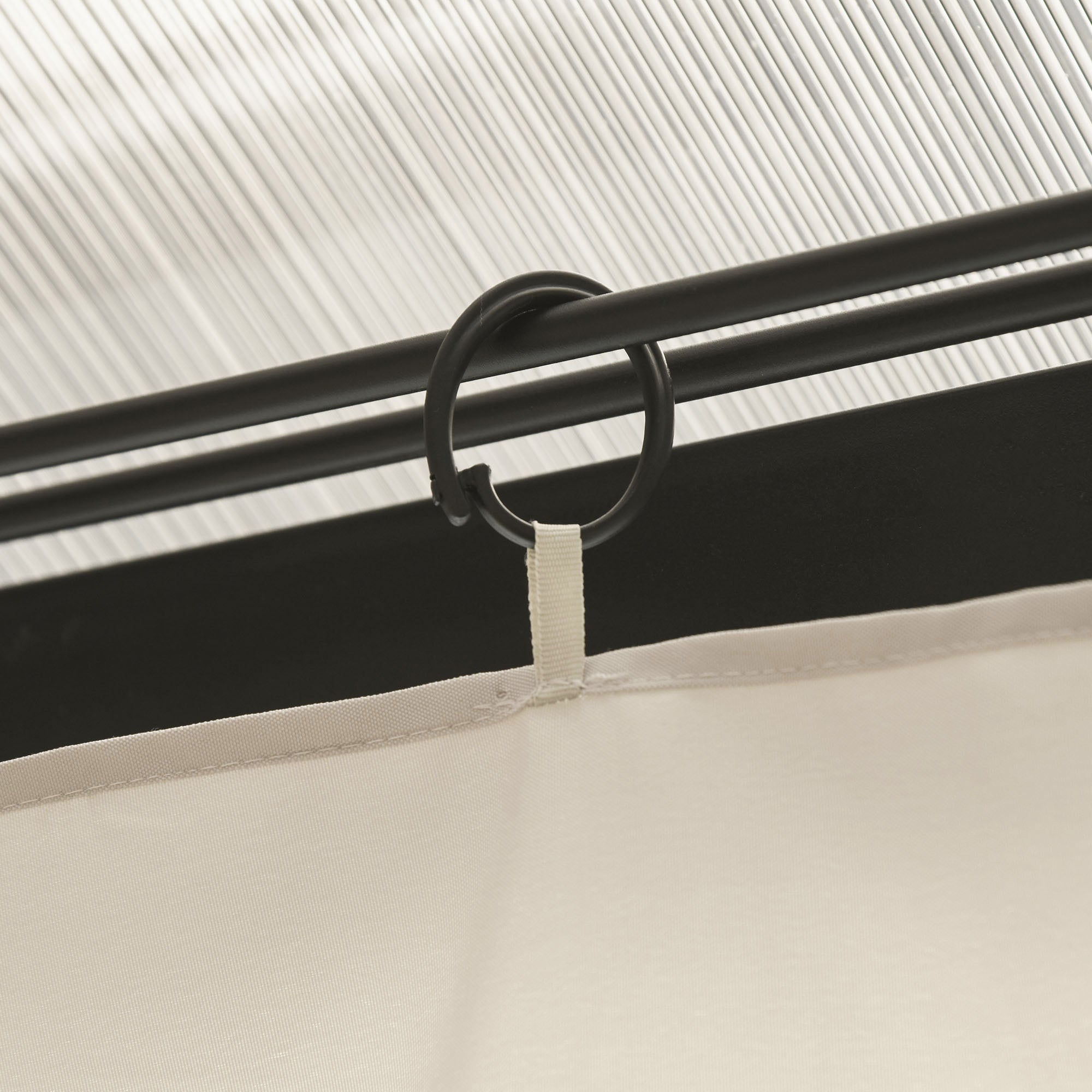 Side Wall 4-Piece Set for 3x4m Pavilion Side Walls with Hooks 352 x 205 cm Waterproof Stable Winterproof Side Panel Sides for Party Tent Garden Pavilion Beige