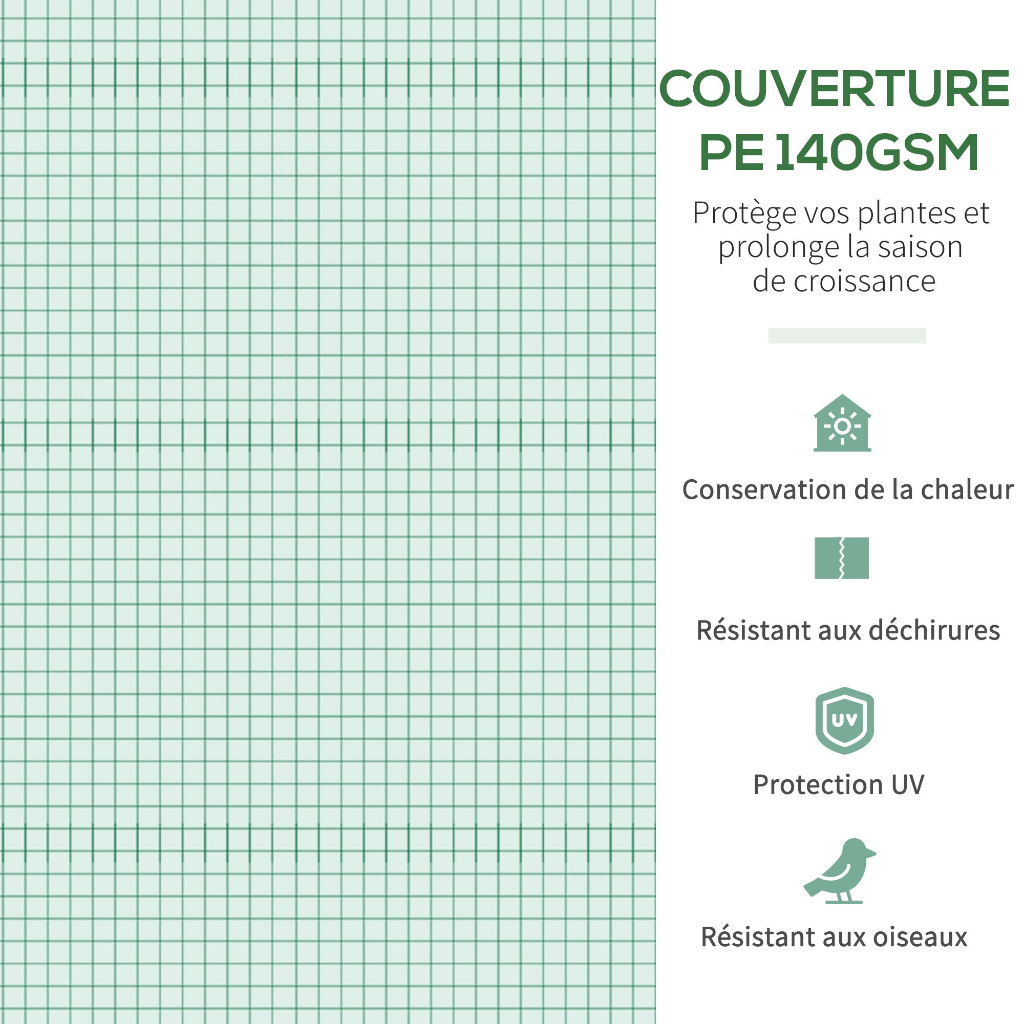 Garden Tunnel Greenhouse, 10.4 m², UV-Resistant Garden Greenhouse, Roll-Up Zipper Door, Mesh Windows, Galvanized Steel Tube and 140g/㎡ PE, 350 x 300 x 200 cm, Green