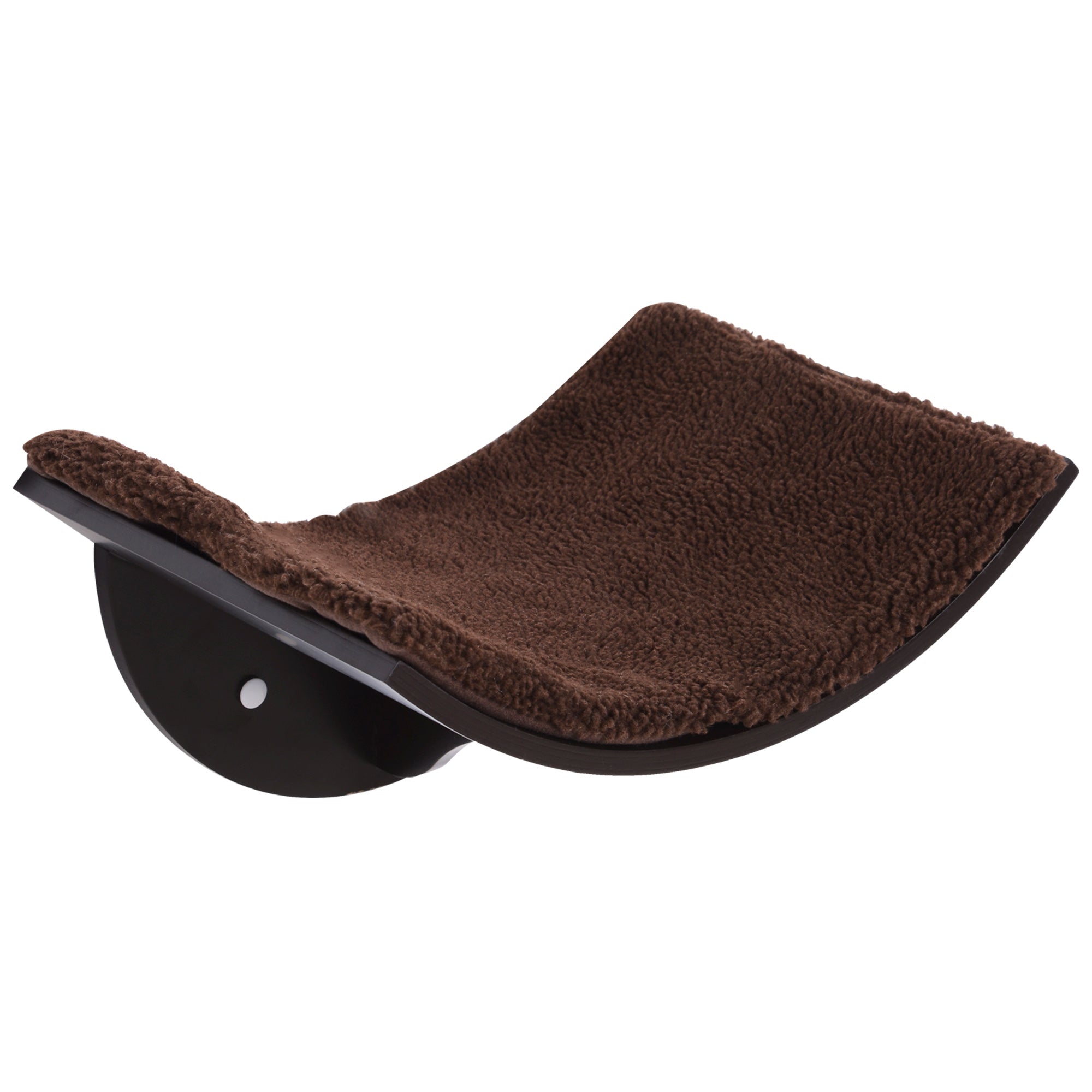 Cat Bed Cat Wall Bed Cat Shelf Wall Mount Plush Pad Brown 41 x 28 x 21 cm
