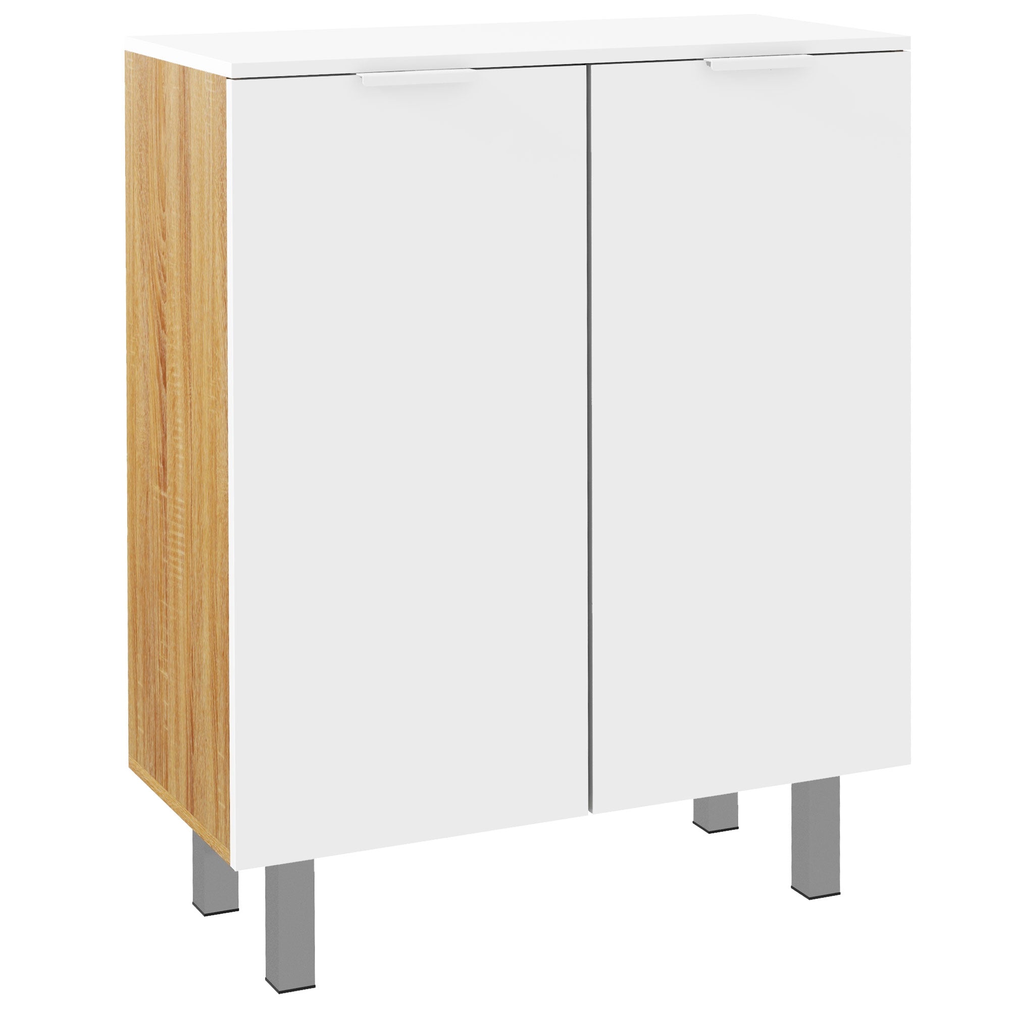 Shoe Rack for 15-20 Pairs of Shoes Size EU45, Space-Saving Shoe Rack with Adjustable Shelves and Soft-Close, Glossy White