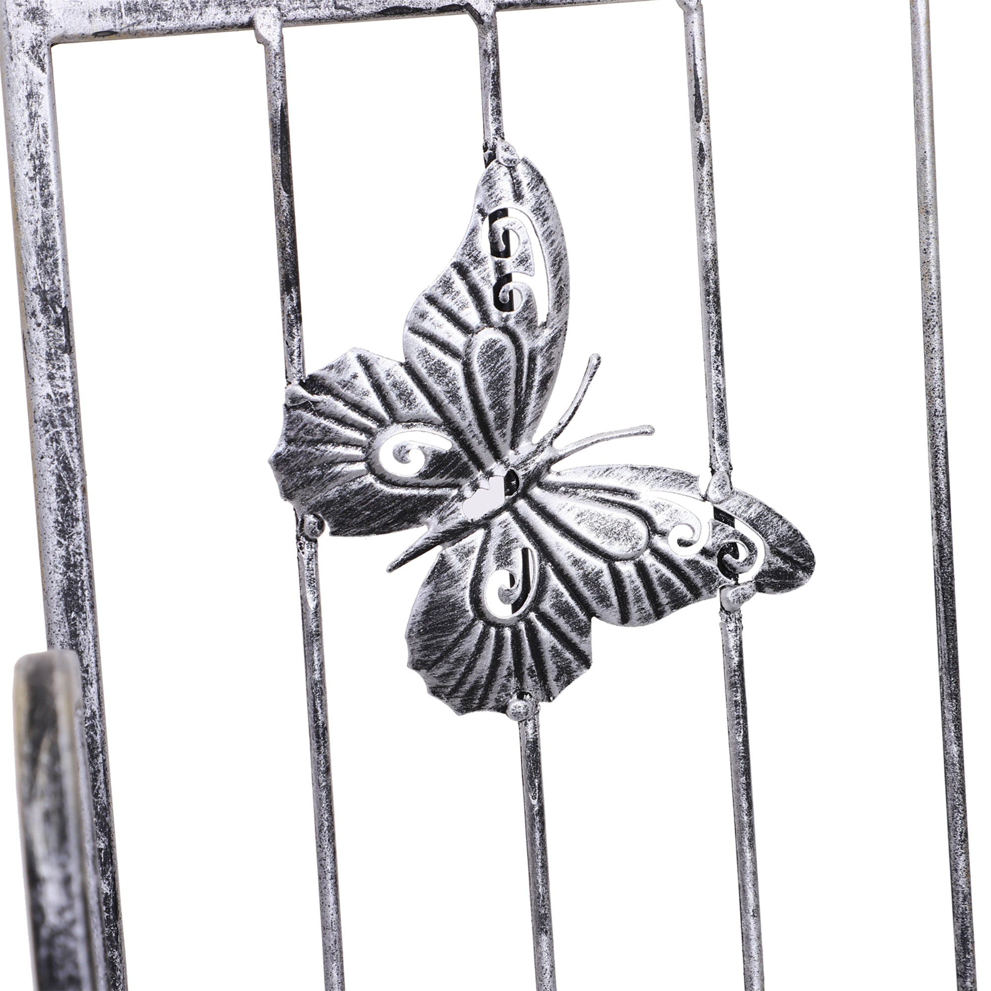 3-Tier Folding Plant Stand Plant Shelf for Outdoor Use like Balcony, Terrace, or Garden Metal Flower Stand Flower Ladder Garden Shelf Silver Gray