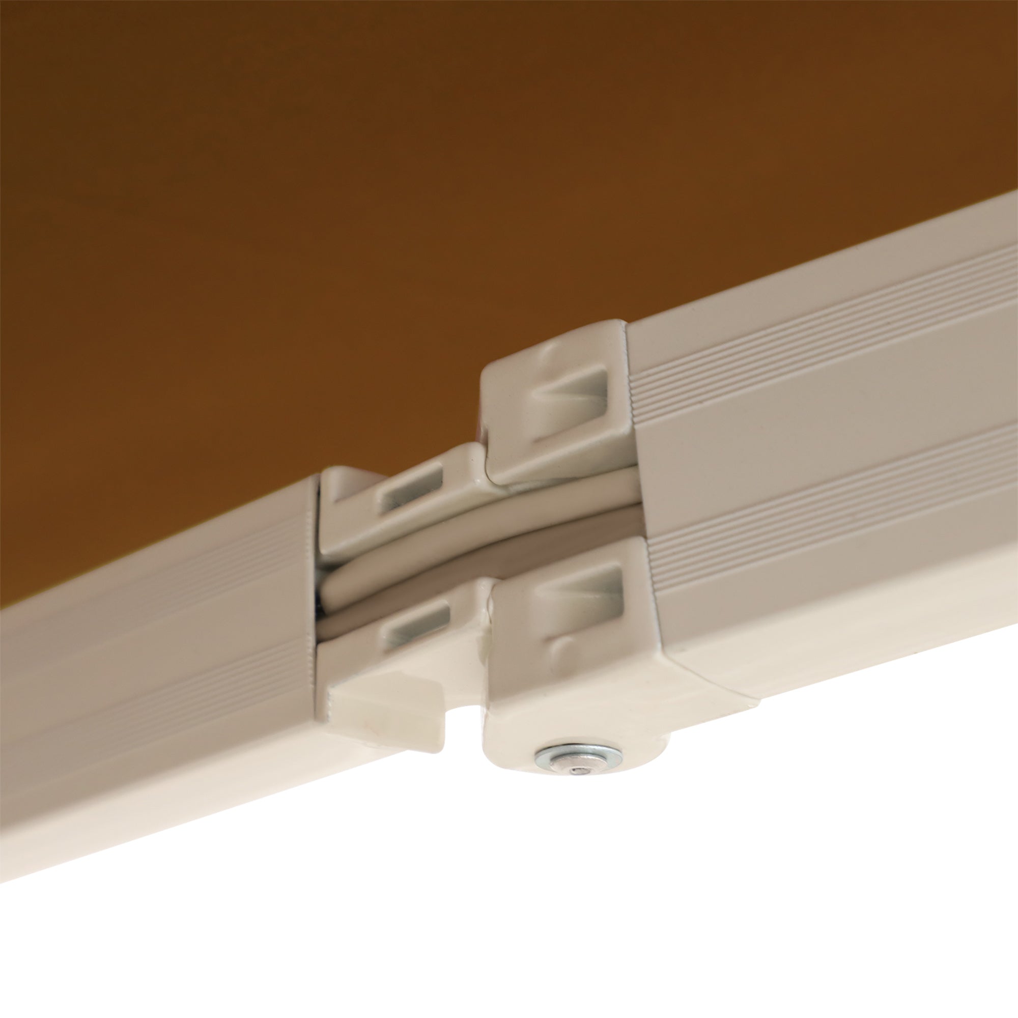 Retractable Manual Awning 3x2.5 m Balcony Awning with Waterproof and Anti-UV Metal Crank Outdoor Roll-Up Awning for Garden Terrace Windows Brown