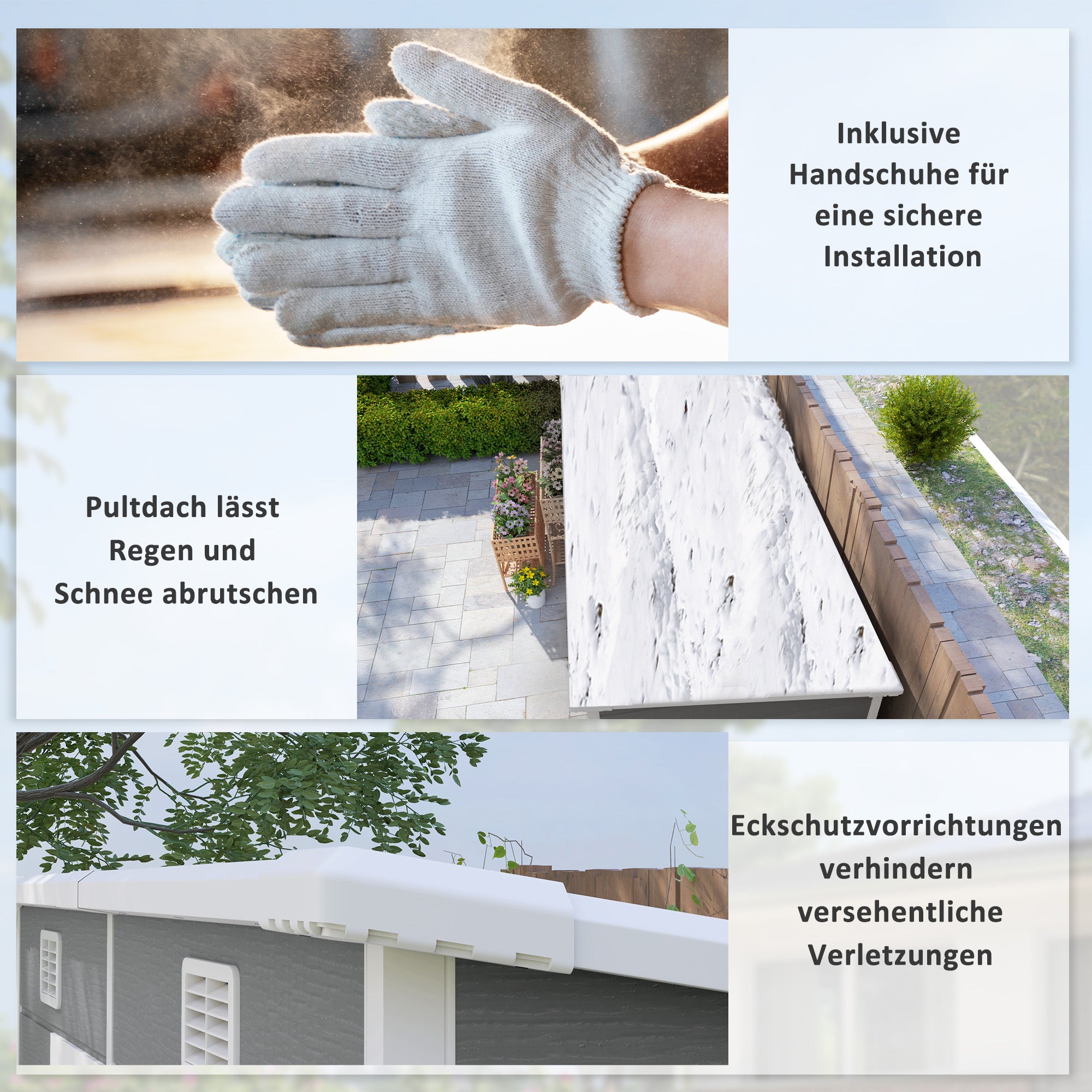 Tool Shed 2.54m², Waterproof Garden House with Floor Pent Roof, 238x125x183/165 cm, Tool Shed with Lockable Door, Window Bike Garage Garden Cabinet made of Aluminum, for Backyard, Garden, Gray