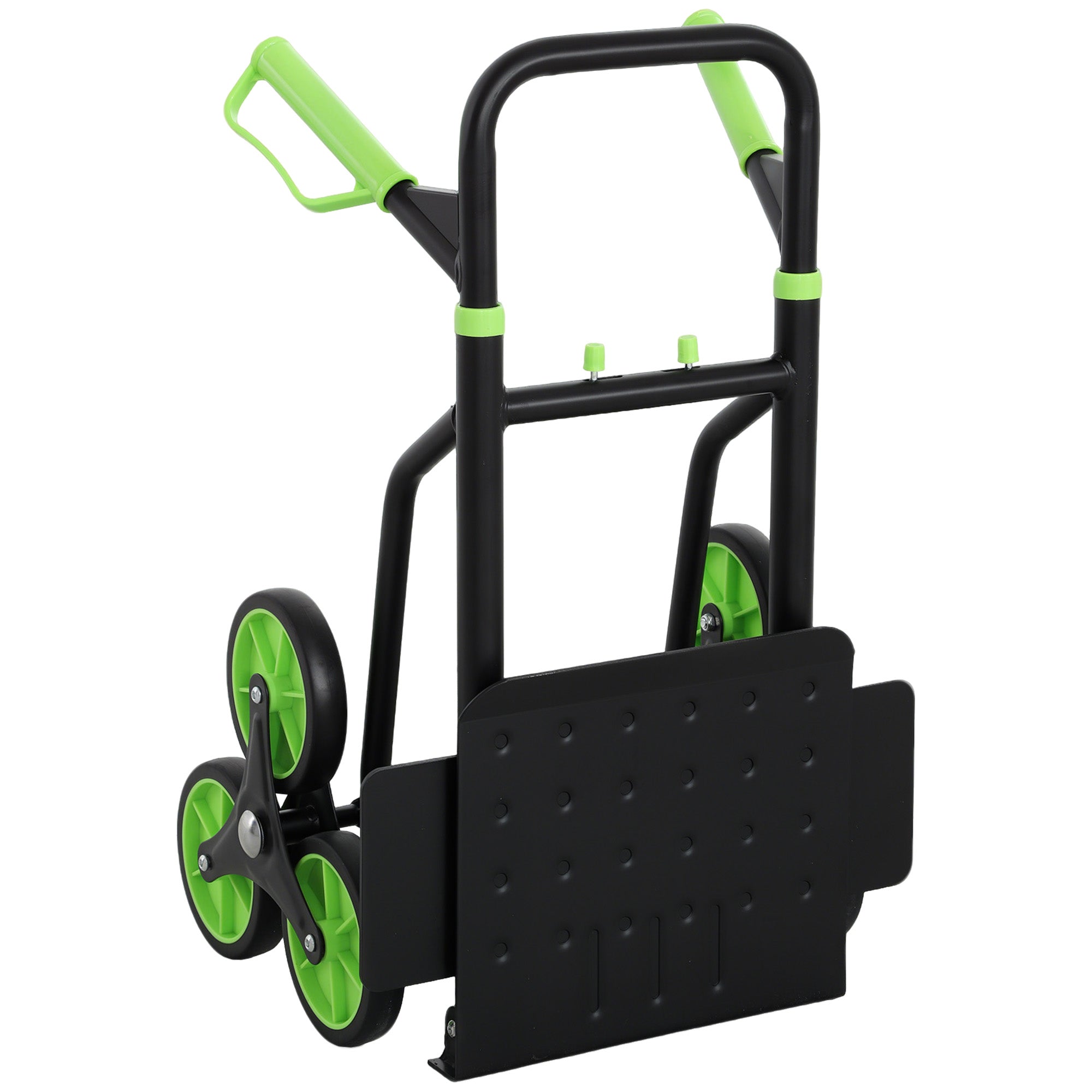 Folding Stair-Climber Hand Truck with Steel Frame, Max 120 kg (106.5 cm) – Moving Dolly for Home, Workshop, Storage, Green