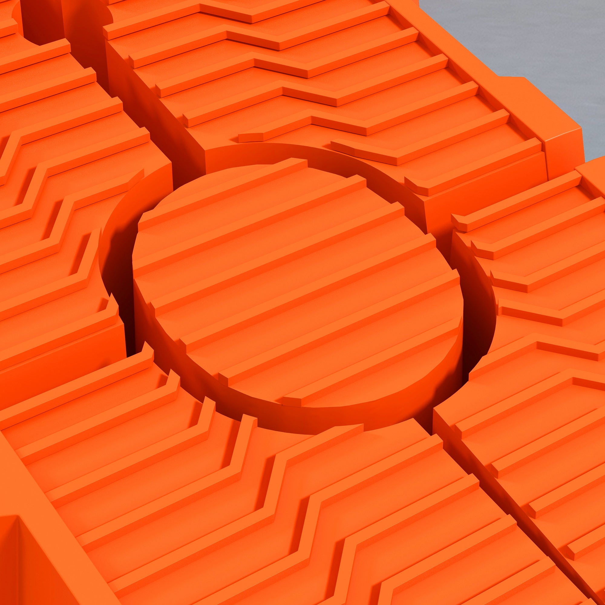 Set of 2 Plastic Car Loading Ramps with 5 Tonnes Max Load, Space-Saving Car Platforms for Maintenance, 91x30x21 cm, Orange