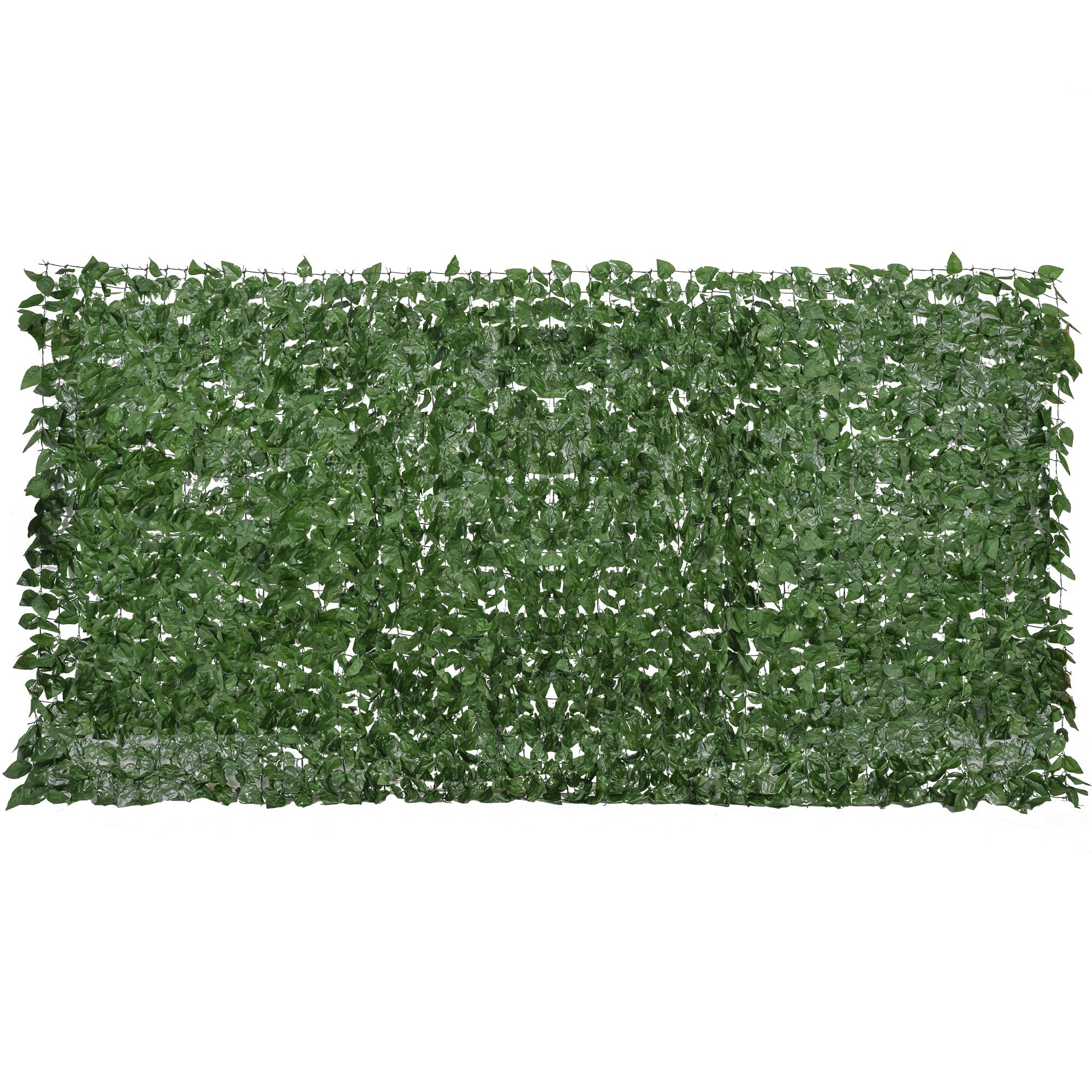 Artificial Hedge Privacy Screen Decoration Roll 3L x 1.5H m Realistic Beech Foliage Anti-UV, Silk Leaves, Dark Green