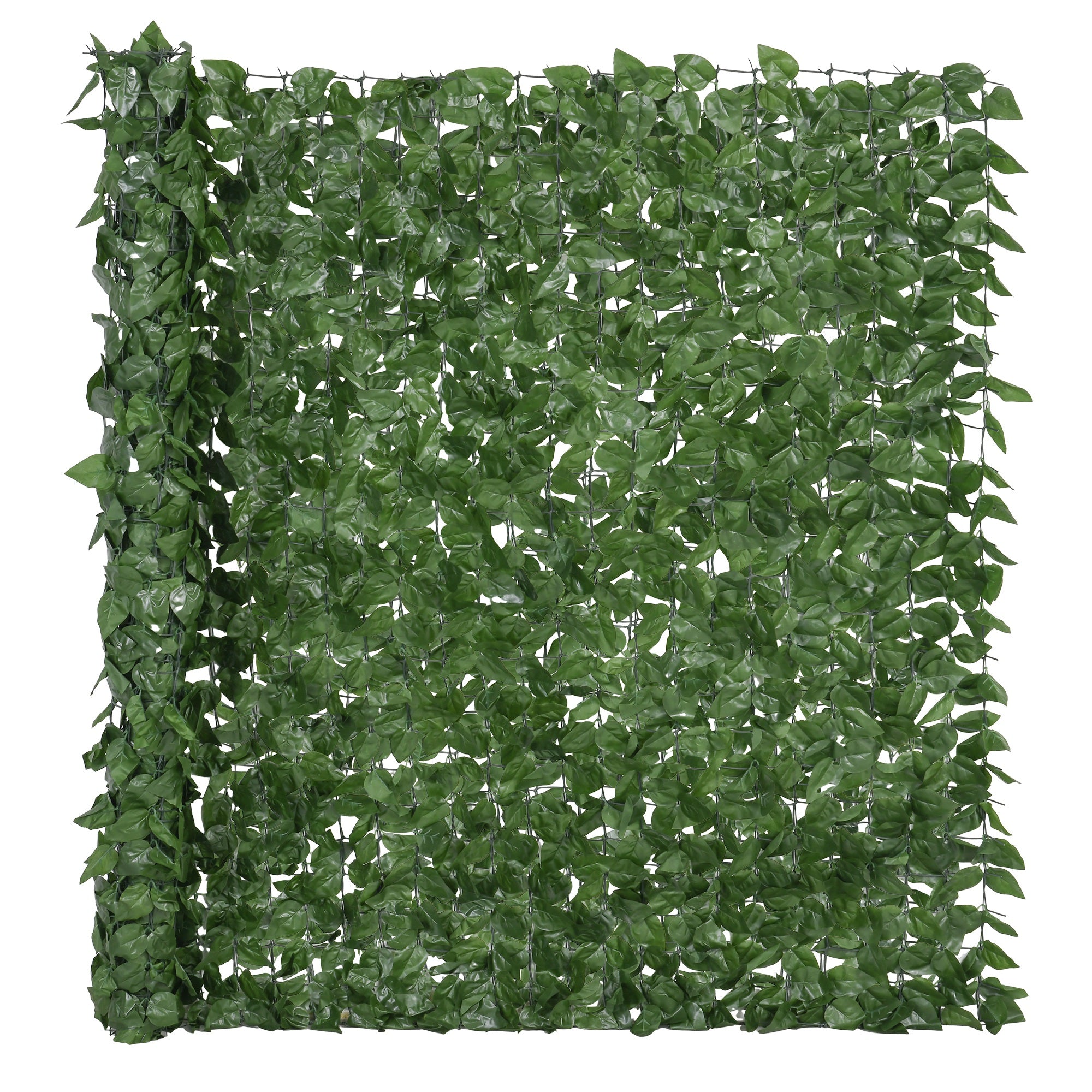 Artificial Hedge Privacy Screen Decoration Roll 3L x 1.5H m Realistic Beech Foliage Anti-UV, Silk Leaves, Dark Green