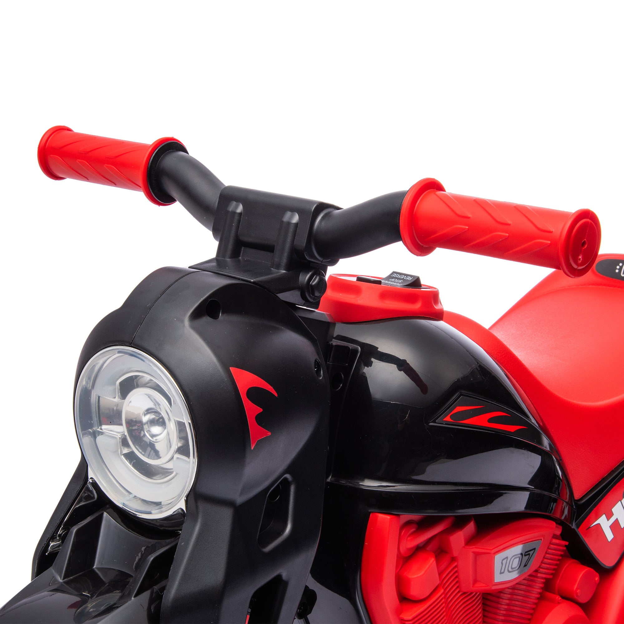 Electric Motorbike for Kids 2+ Years Battery Powered Kids Bike 6V with Bubble Blowing Function Headlights Music Kids Bike with 3 km/h Speed Load 30 kg Red