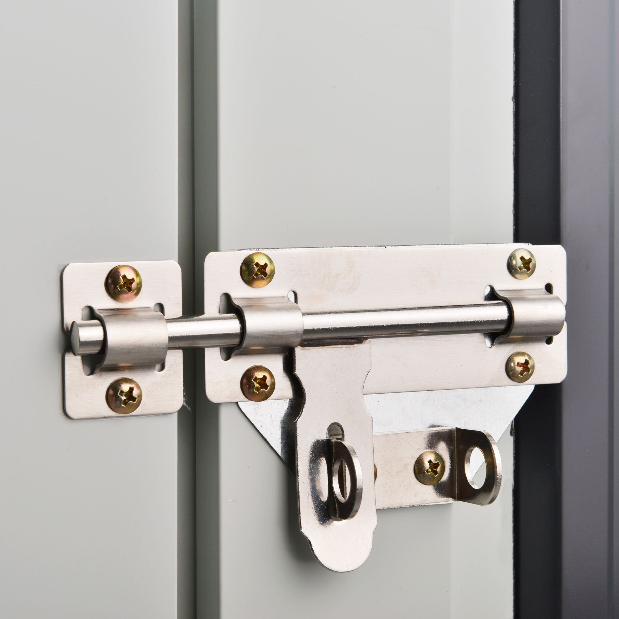 Outdoor Garden Shed 1.26 m² 147x86x134 cm Metal Outdoor Shed with 2 Doors and Lock for Tool Storage in Patio Terrace Black