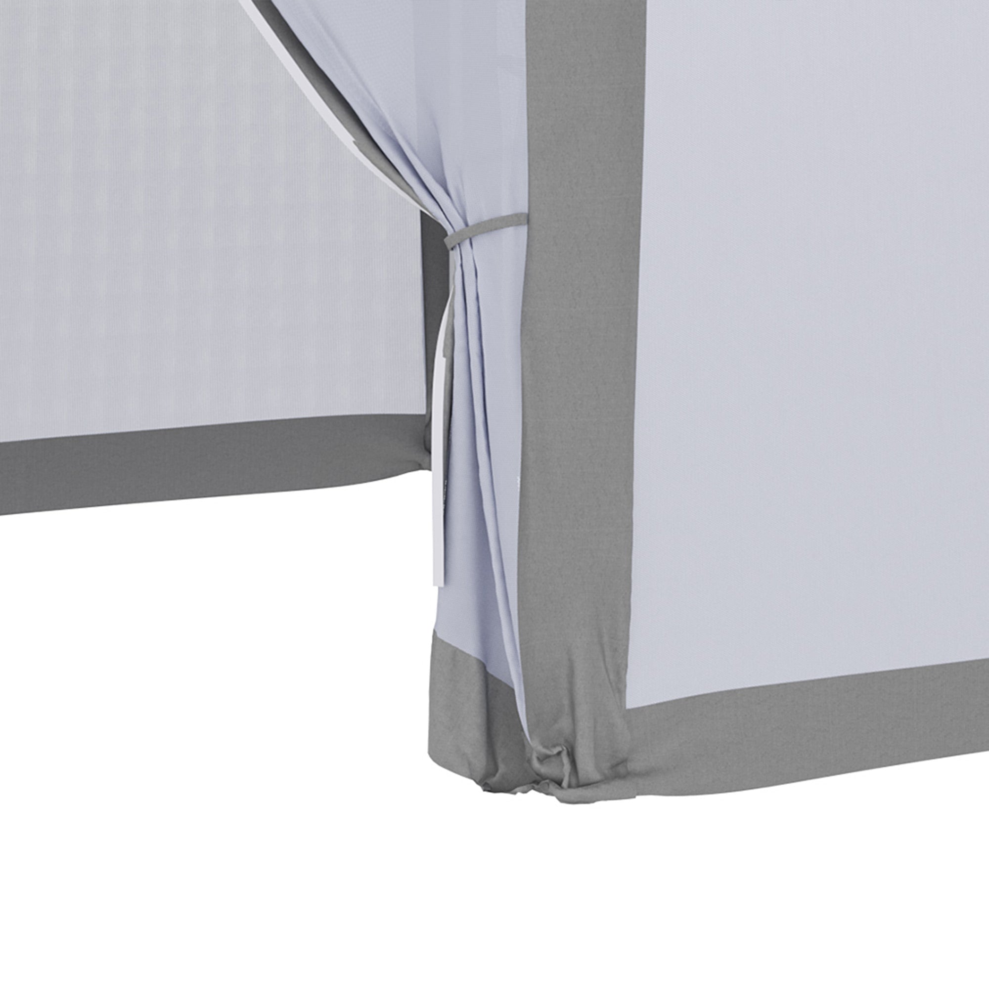 Hexagonal Cozy Style Metal Polyester Gray Barnum Reception Tent Gazebo