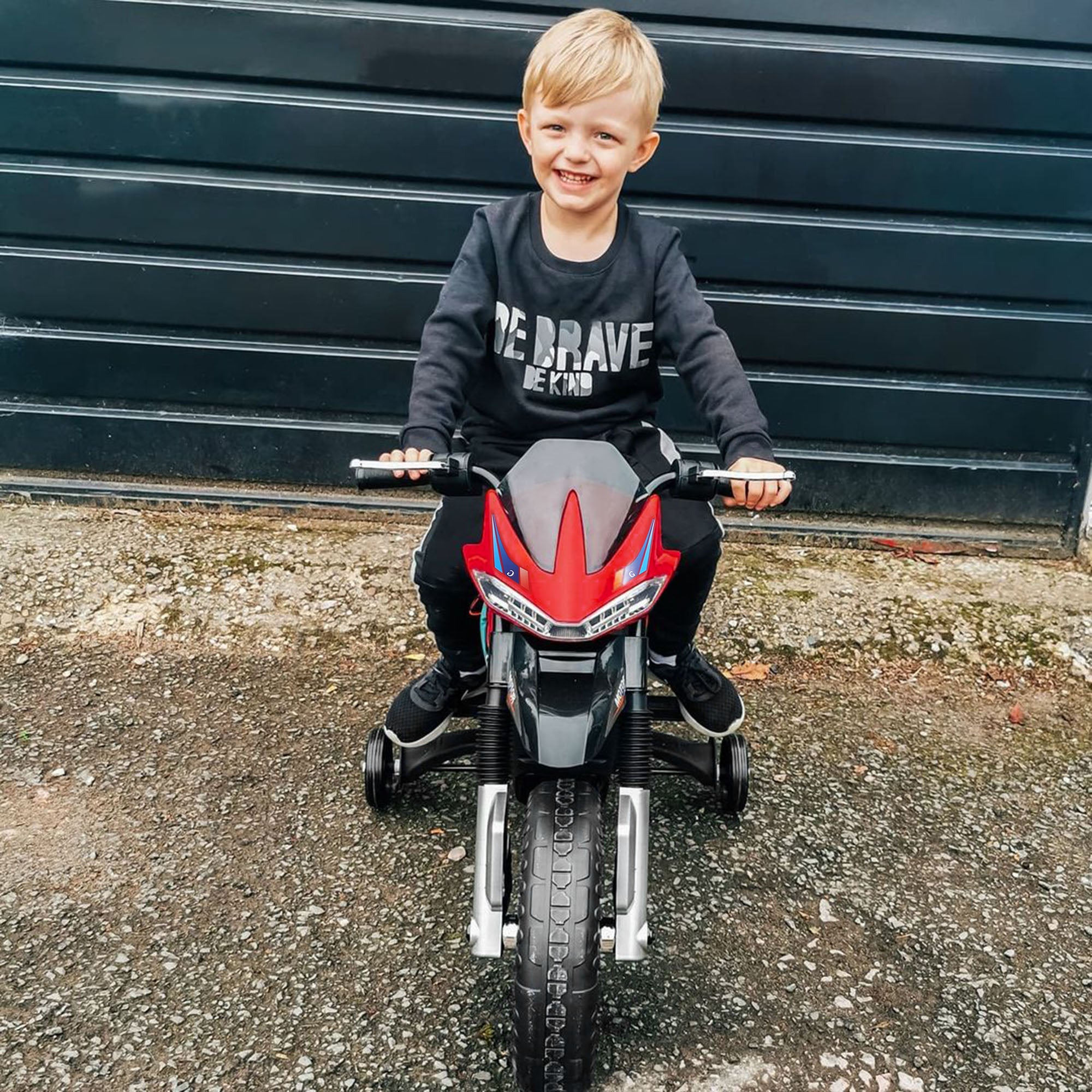 Kids Electric Motorcycle Toy Bike +3 Years 6V Battery with Lights and Music 105x52.3x62.3cm Red