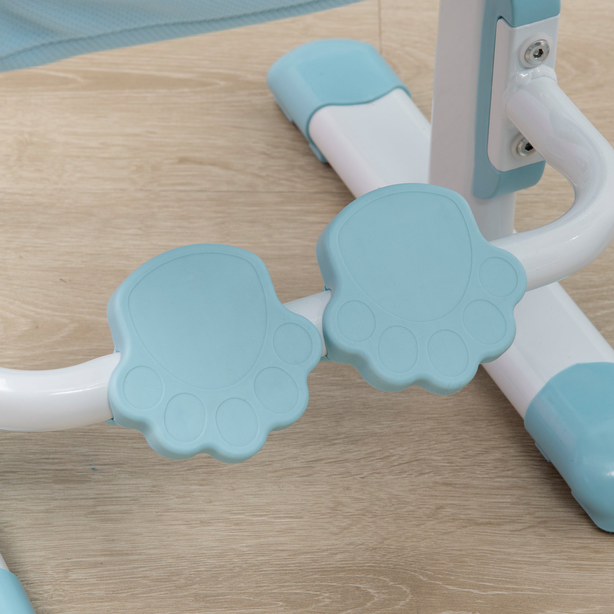 Kids School Desk with Chair for 3-12 Years Adjustable Height, Kids Desk with Tiltable Top and Padded Cushions, Steel and MDF, Blue