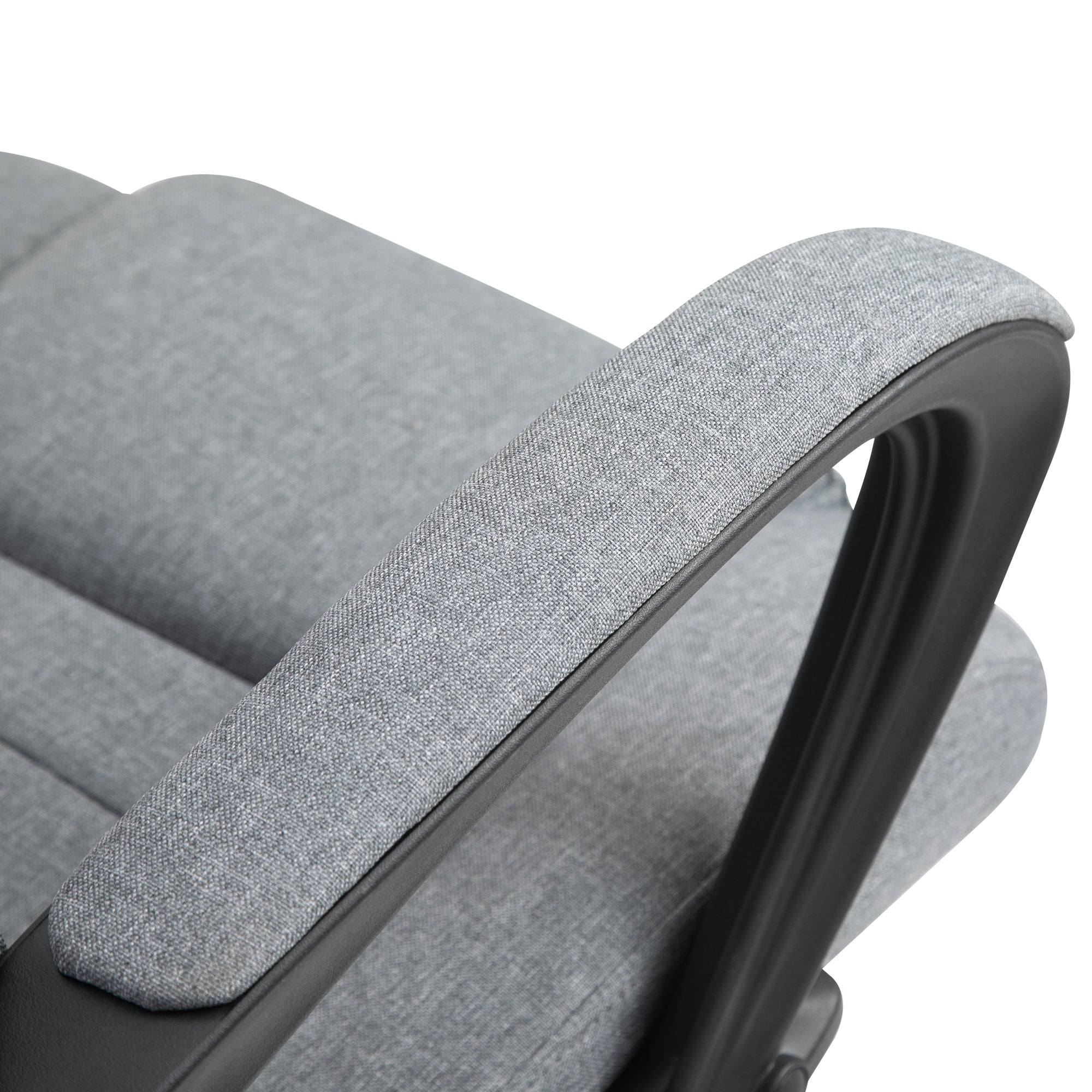Manager Ergonomic Swivel Office Chair with Linen Upholstery Height Adjustable Dark Gray