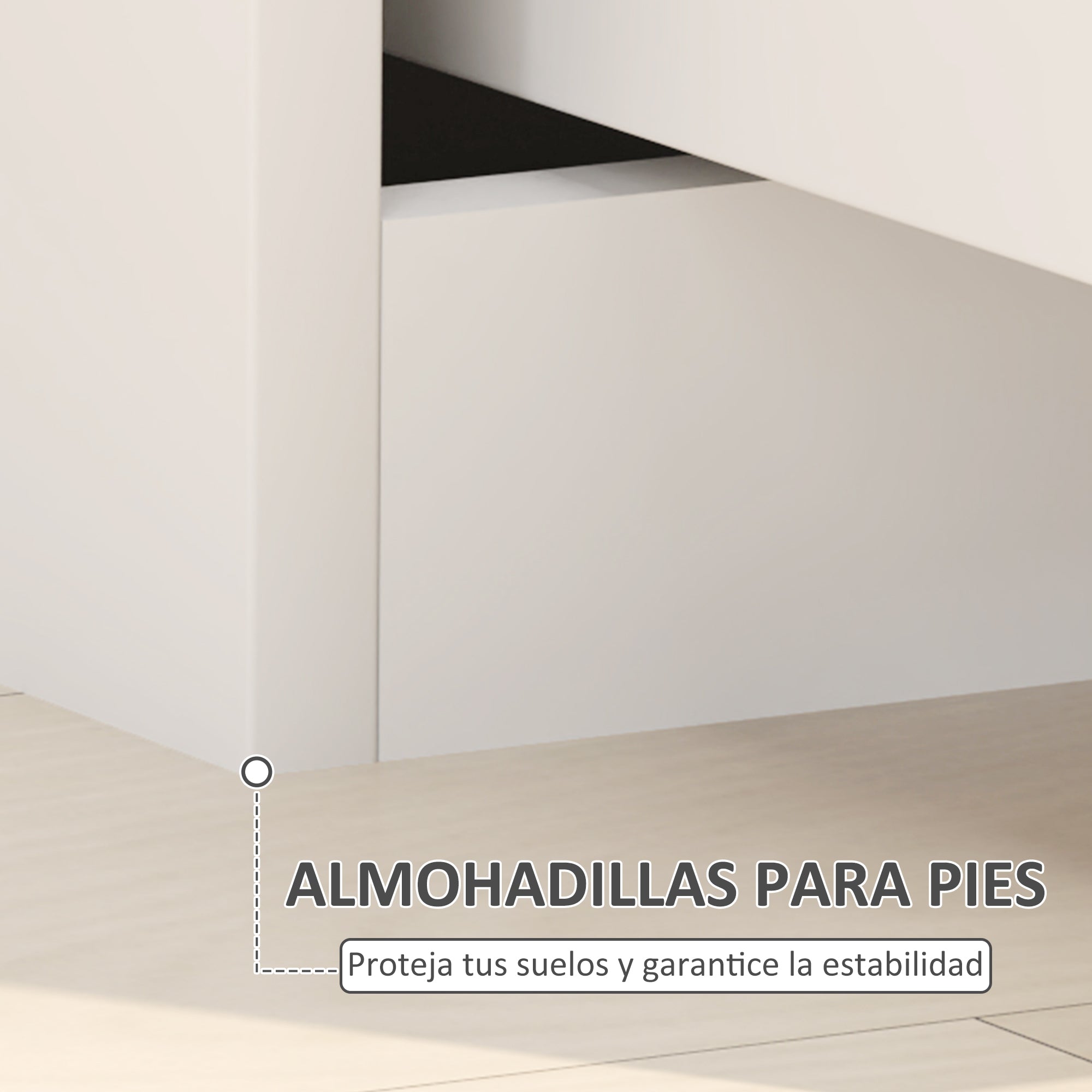 Modern Bedside Table Nightstand with High Gloss White Front Drawers and Cushioned Top Side Table for Bedroom Living Room 40x40x48 cm White